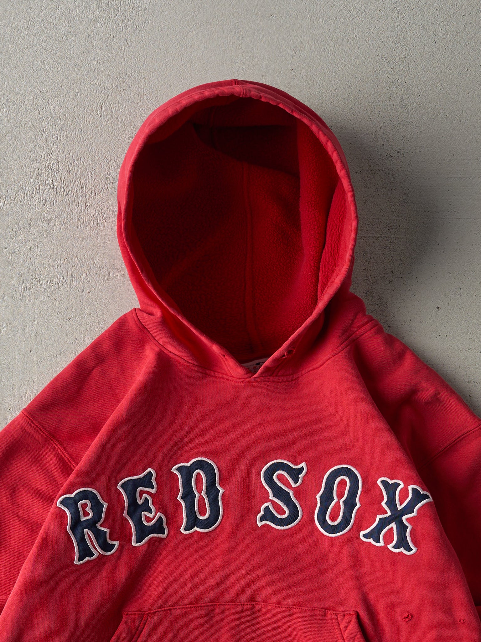 Vintage Y2K Red Boston Red Sox Embroidered Hoodie (M)