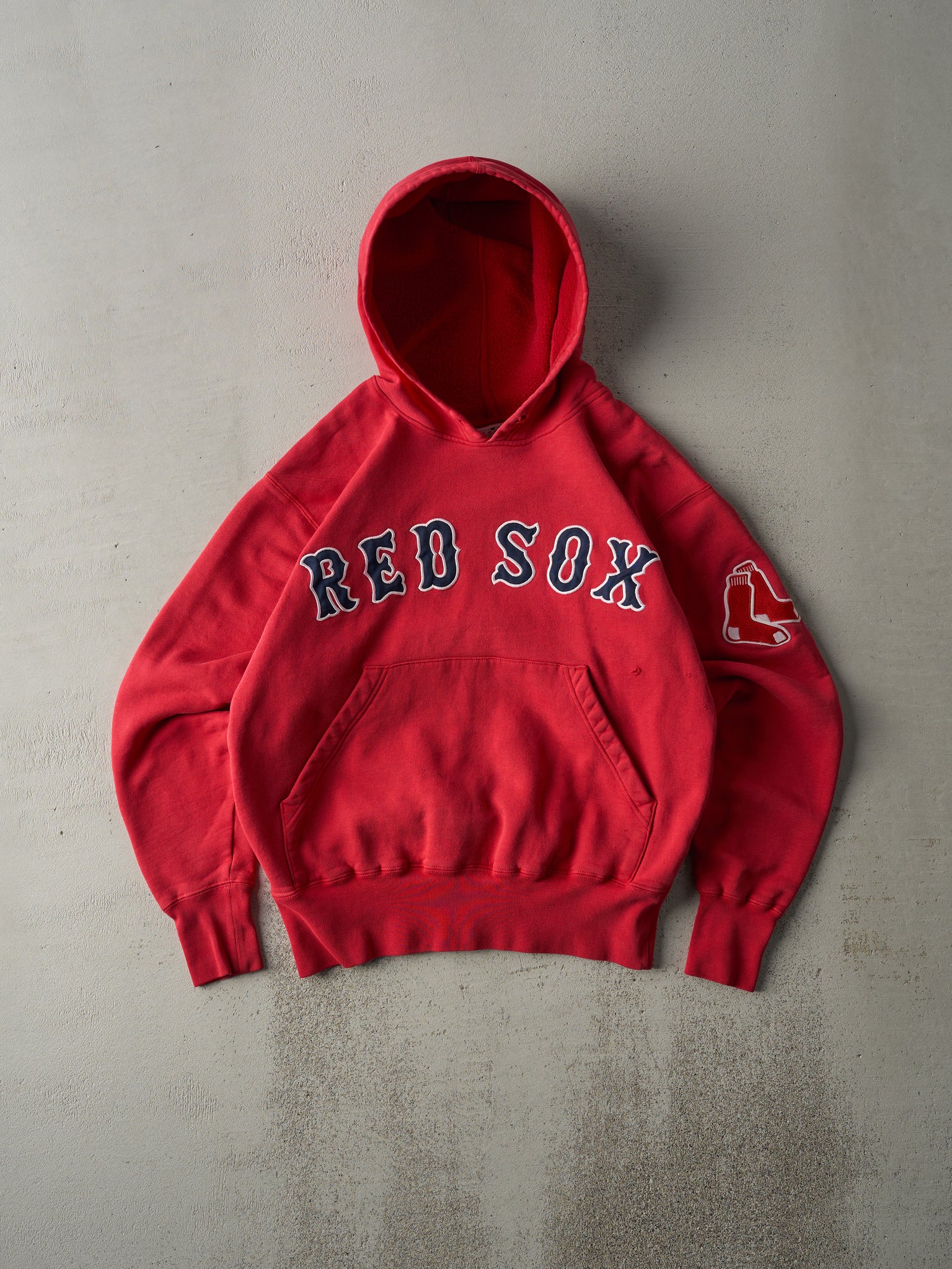 Vintage Y2K Red Boston Red Sox Embroidered Hoodie (M)