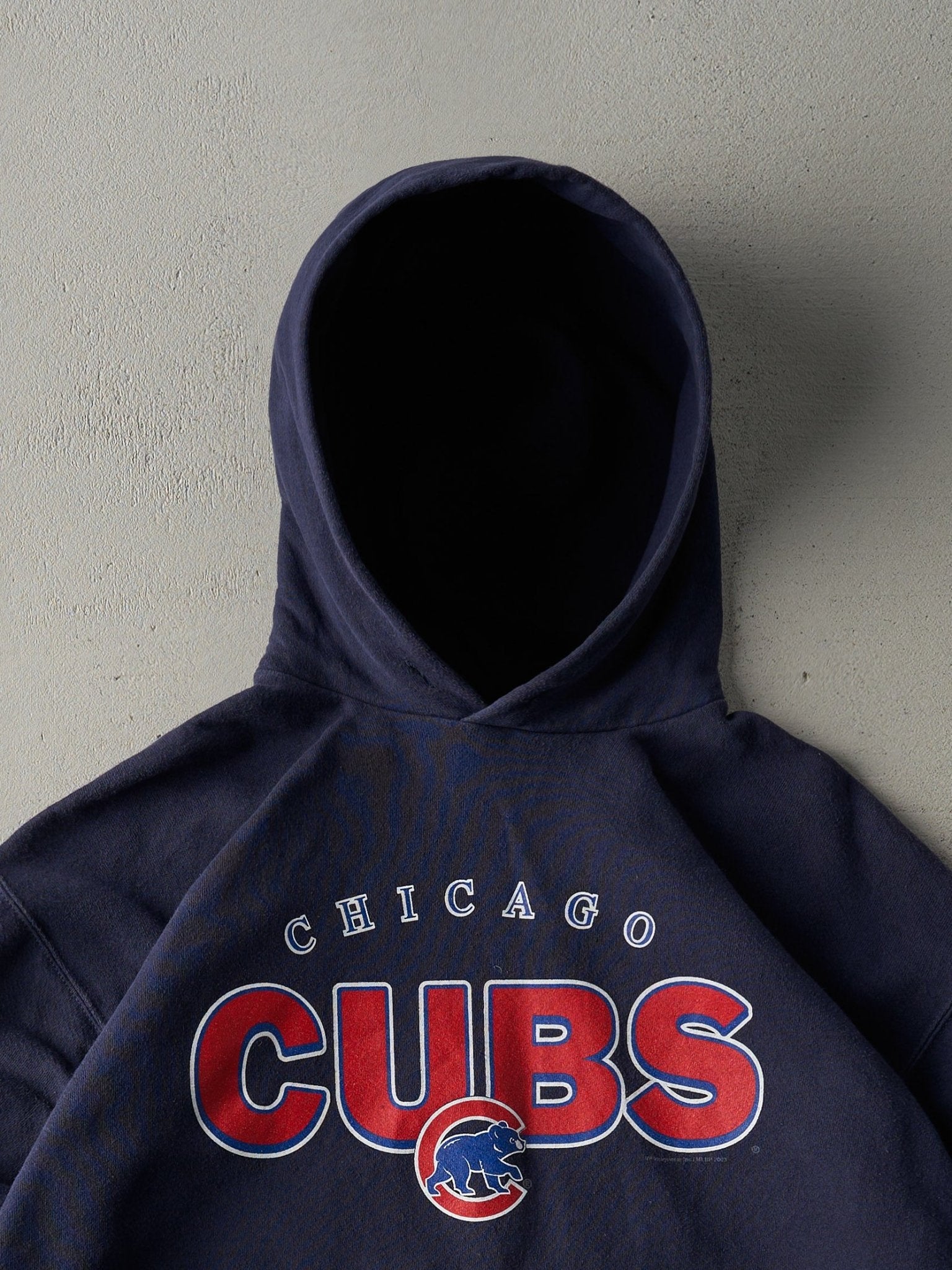 Vintage 03' Navy Blue Chicago Cubs Hoodie (L)