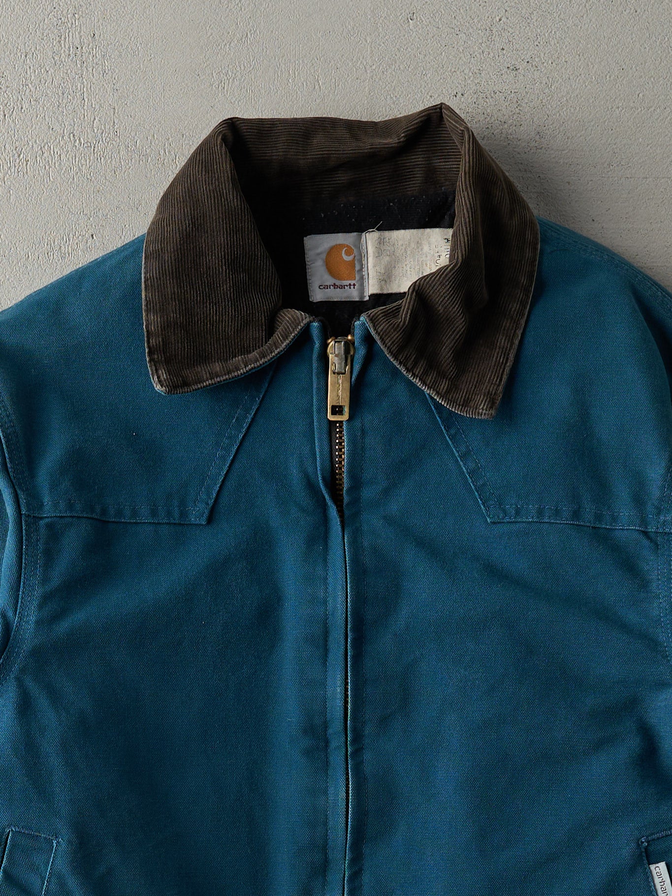Vintage 90s Teal Blue Carhartt Santa Fe Workwear Jacket (S)