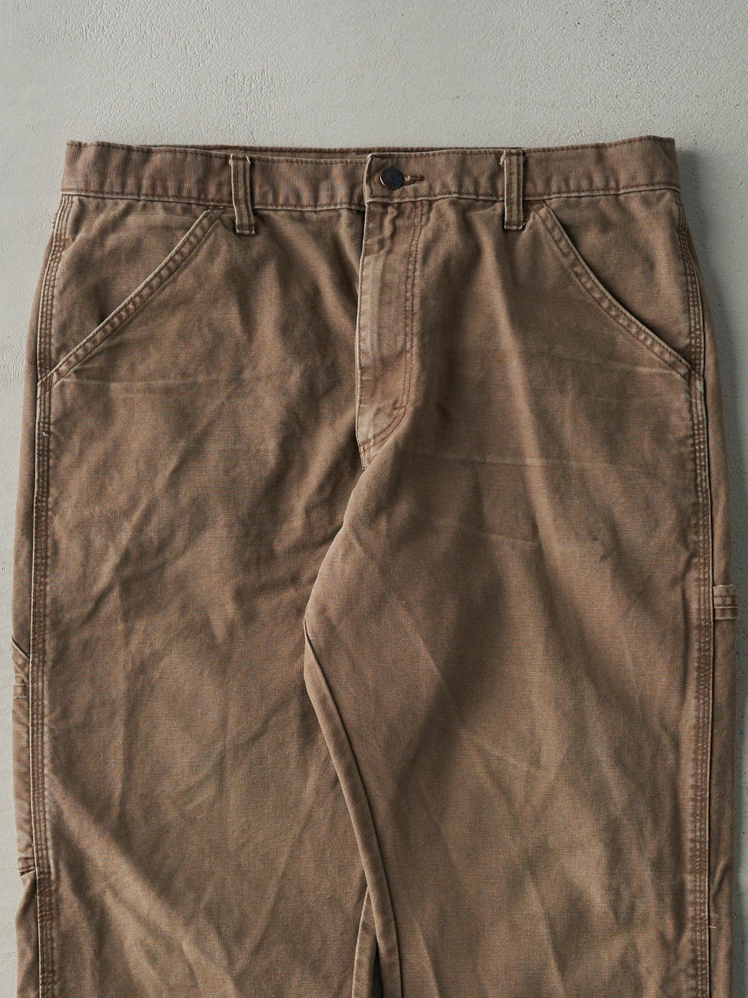 Vintage 90s Faded Brown Rustlers Carpenter Pants (35x28.5)