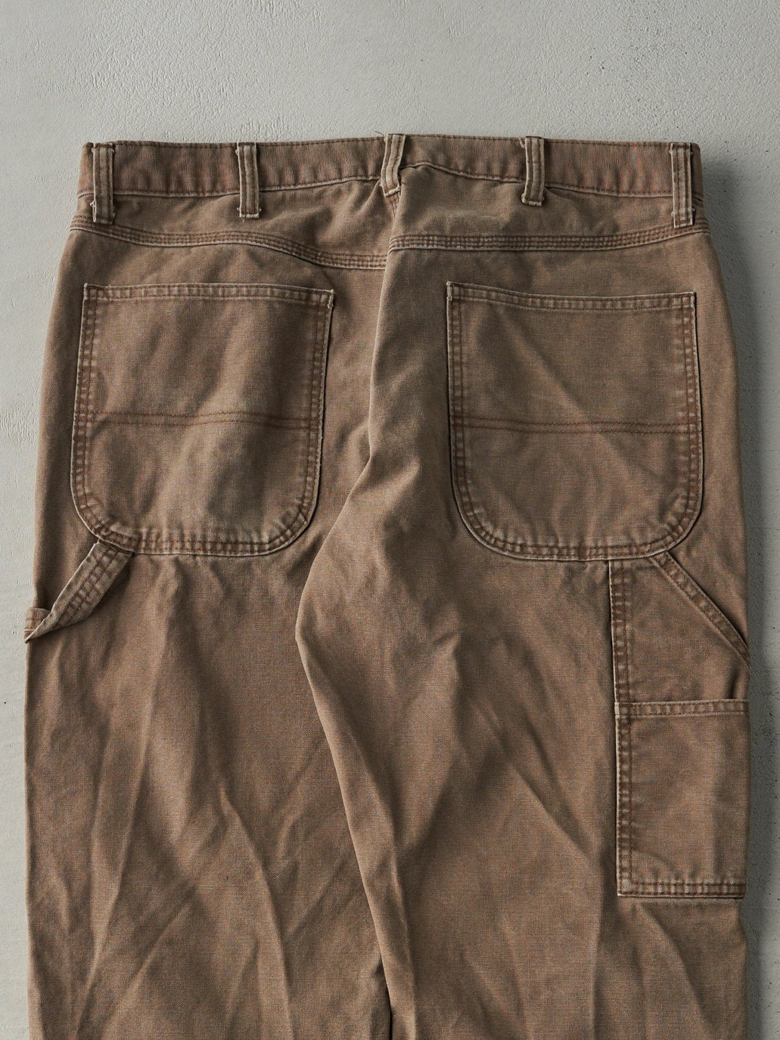 Vintage 90s Faded Brown Rustlers Carpenter Pants (35x28.5)