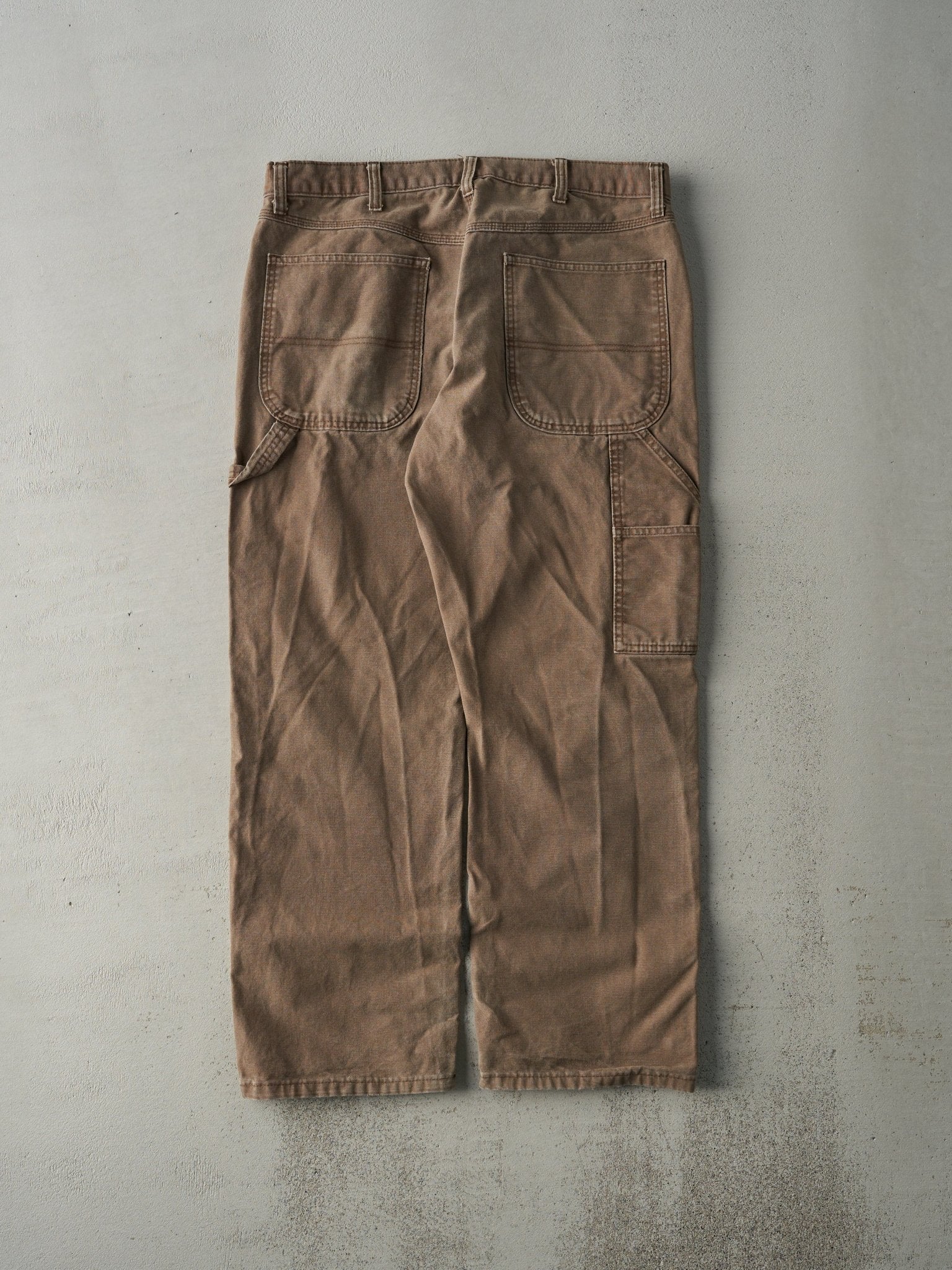 Vintage 90s Faded Brown Rustlers Carpenter Pants (35x28.5)