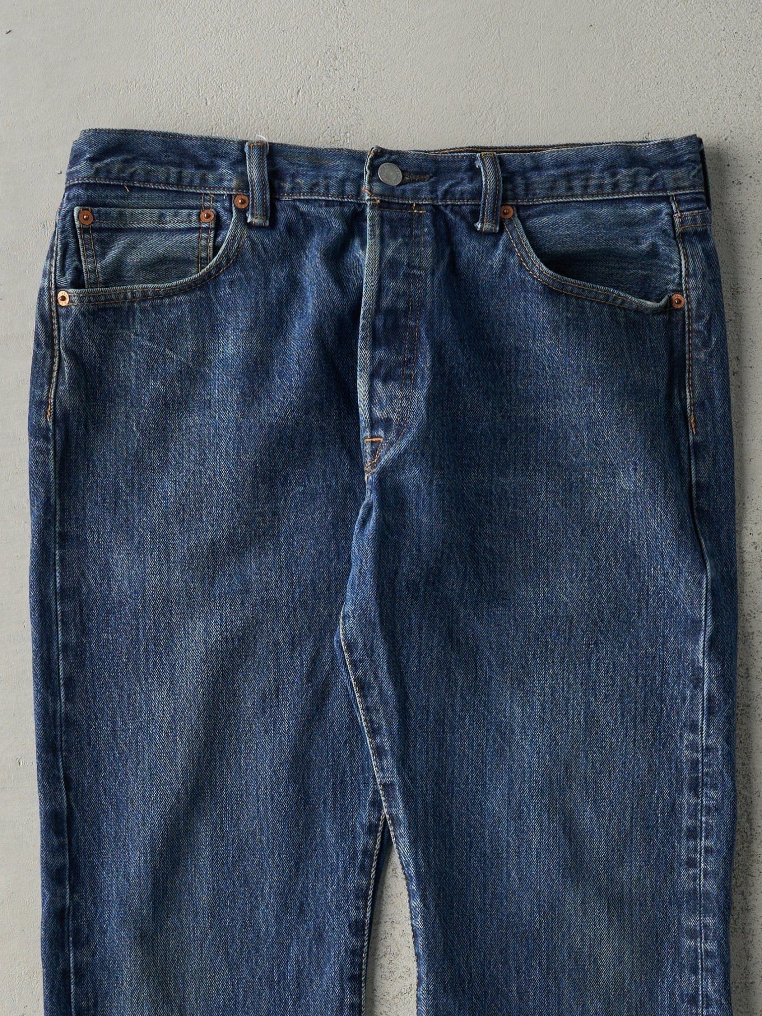 Vintage Y2K Dark Wash Levi's 501 Jeans (34x27.5)