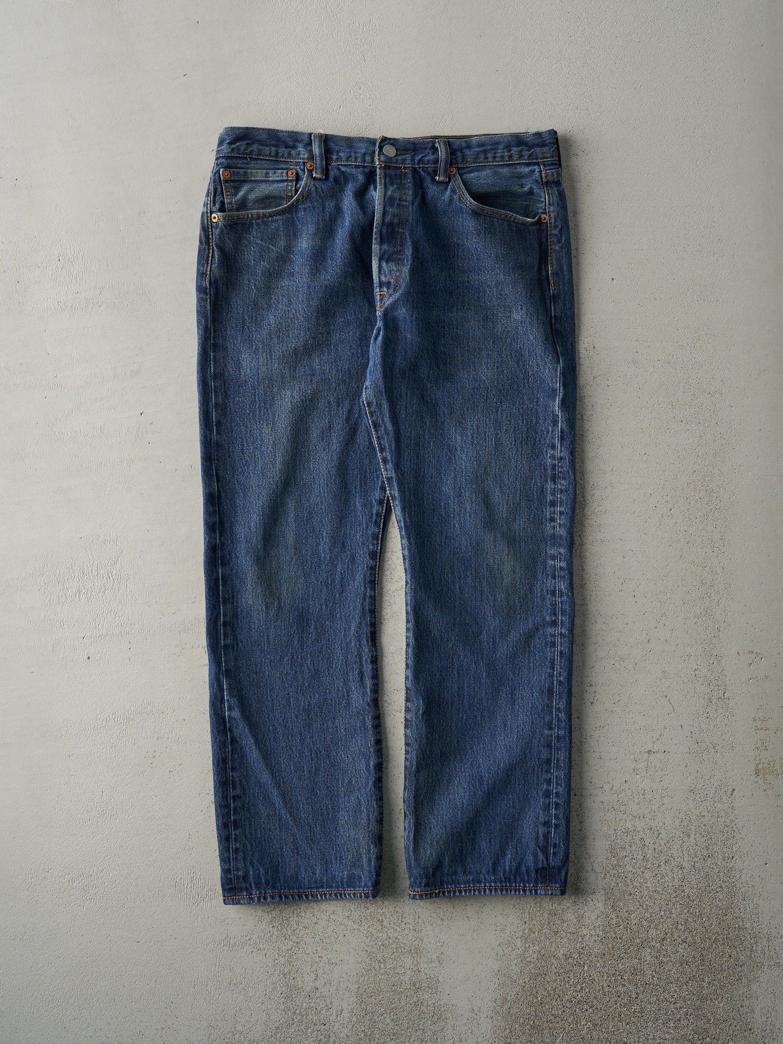Vintage Y2K Dark Wash Levi's 501 Jeans (34x27.5)