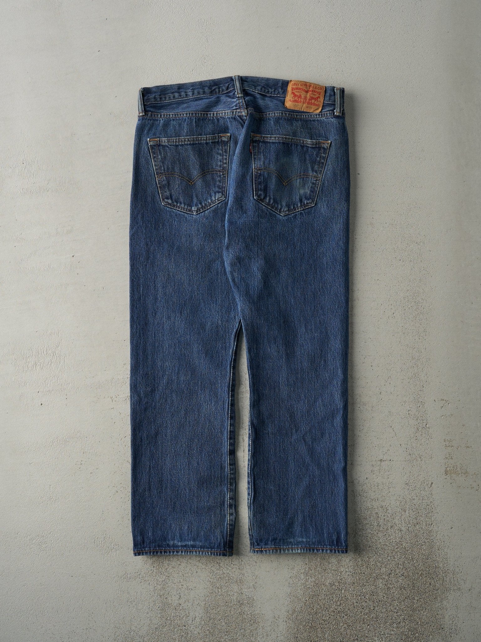 Vintage Y2K Dark Wash Levi's 501 Jeans (34x27.5)