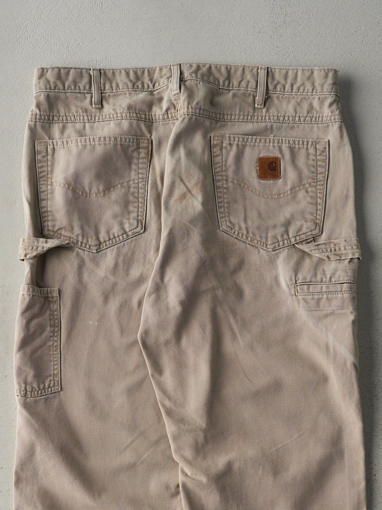 Vintage Y2K Beige Carhartt Light Weight Carpenter Pants (36x29)