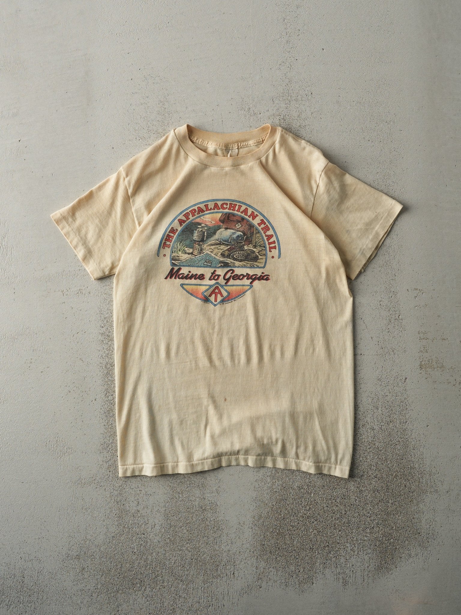 Vintage 86' Beige The Appalachian Trail Single Stitch Tee (S)