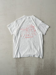 Vintage 89' White Winter Course Durham College Single Stitch Tee (S)