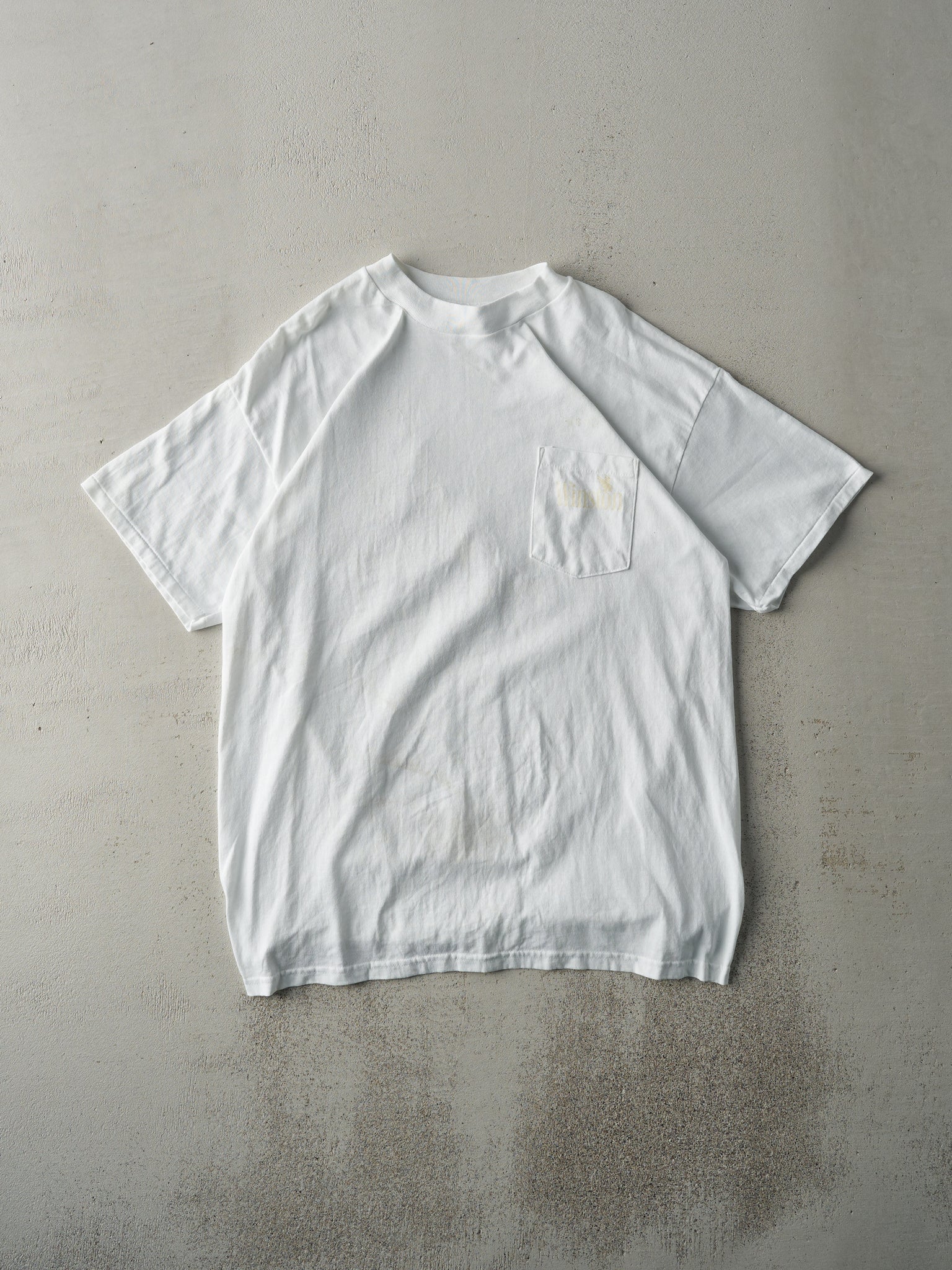 Vintage 90s White Winston Cigarettes Pocket Tee (M)