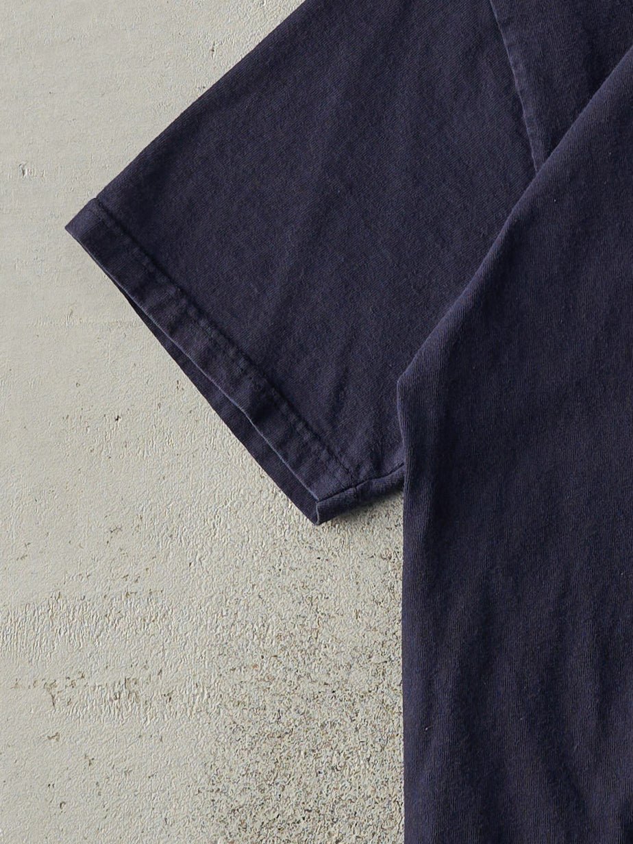 Vintage 90s Navy Blue Nike Centre Swoosh Embroidered Tee (S)