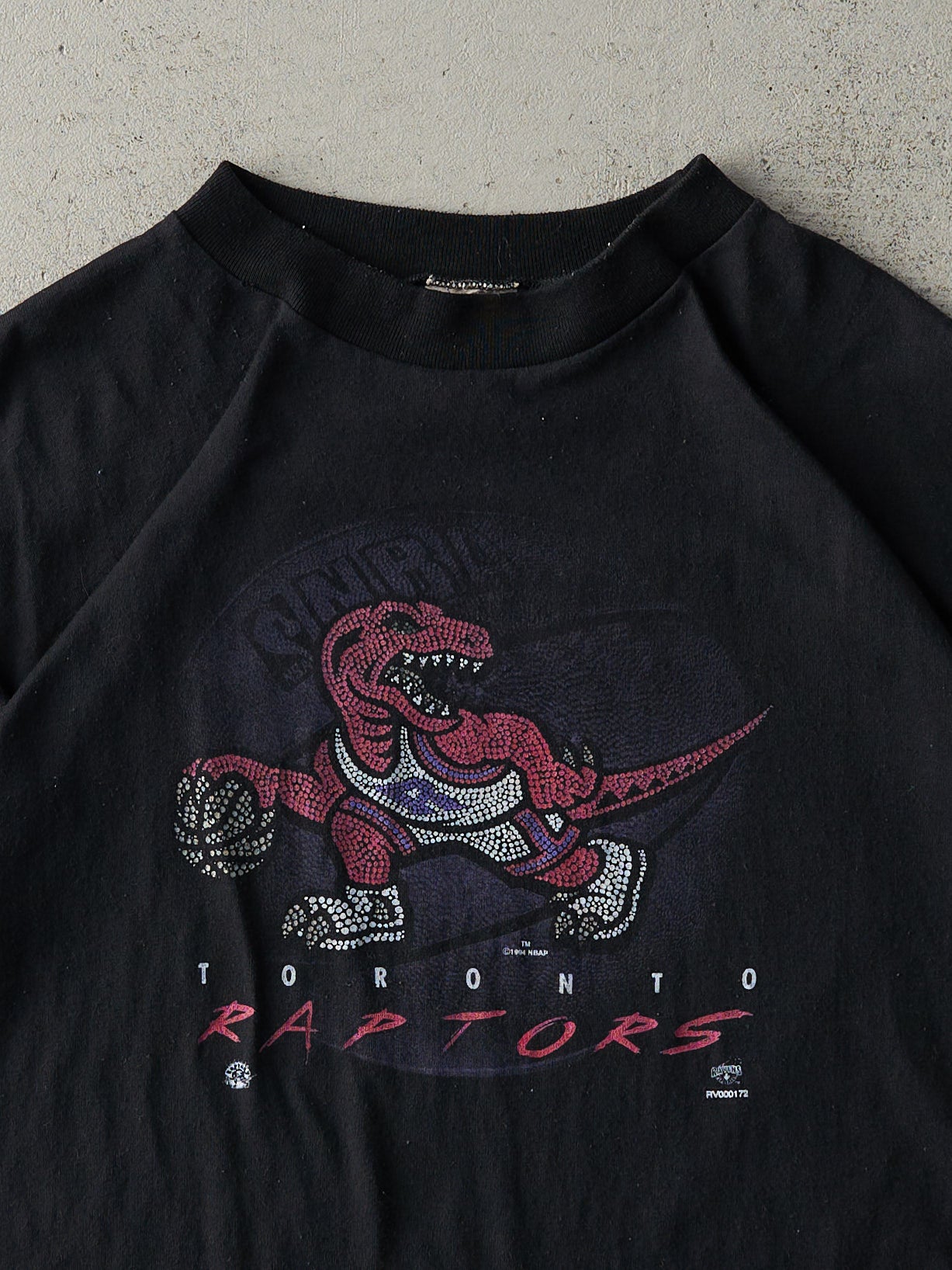 Vintage 94' Black Toronto Raptors Single Stitch Tee (S)