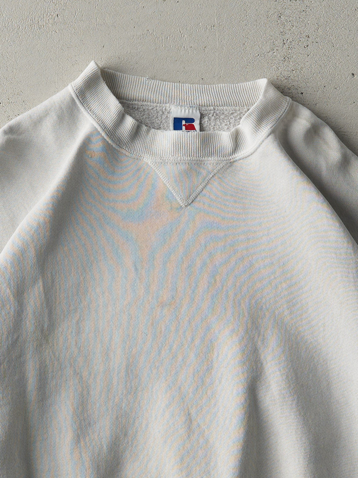 Vintage 90s Off White Russell Athletics Blank Crewneck (L)