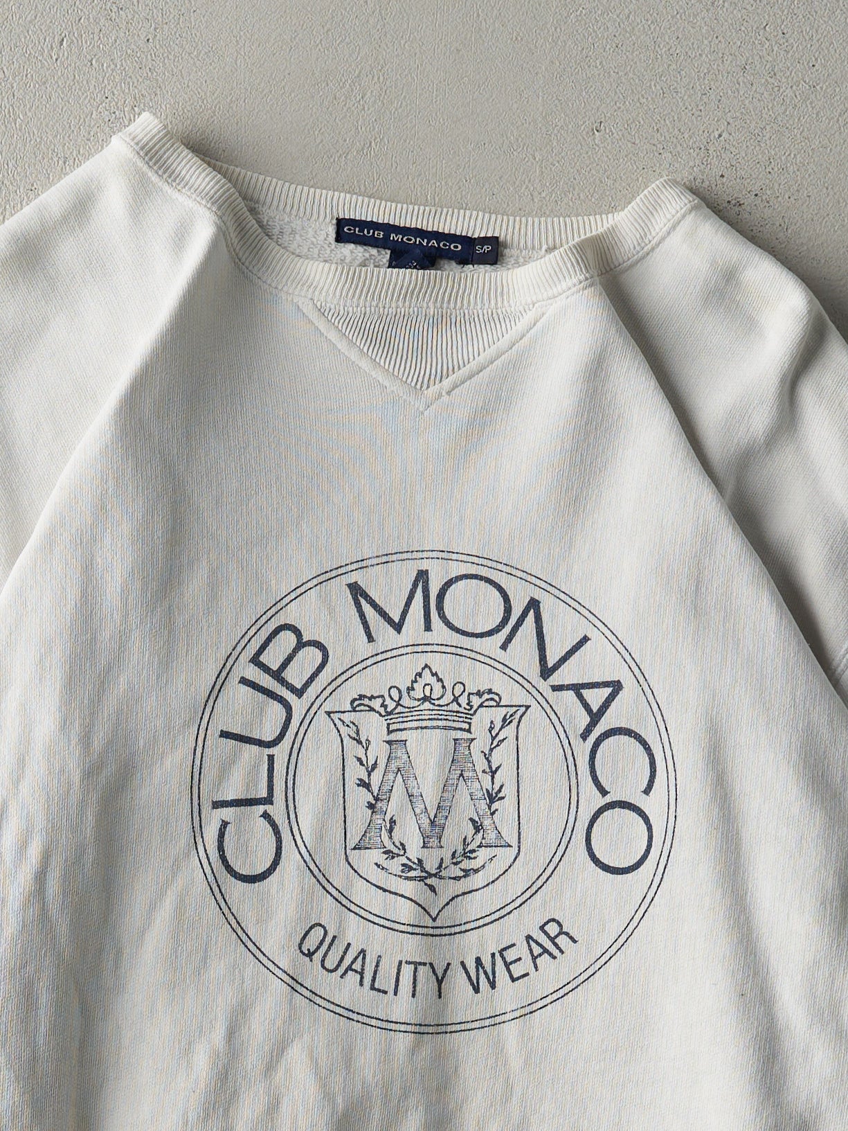 Vintage 90s White Club Monaco Crewneck (M)