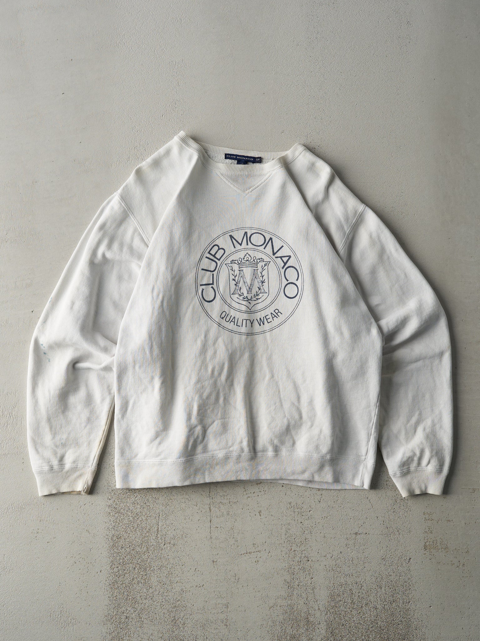 Vintage 90s White Club Monaco Crewneck (M)