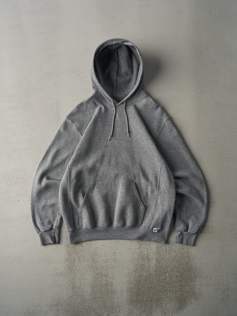 Vintage Y2K Grey Russell Athletics Blank Hoodie (M/L)