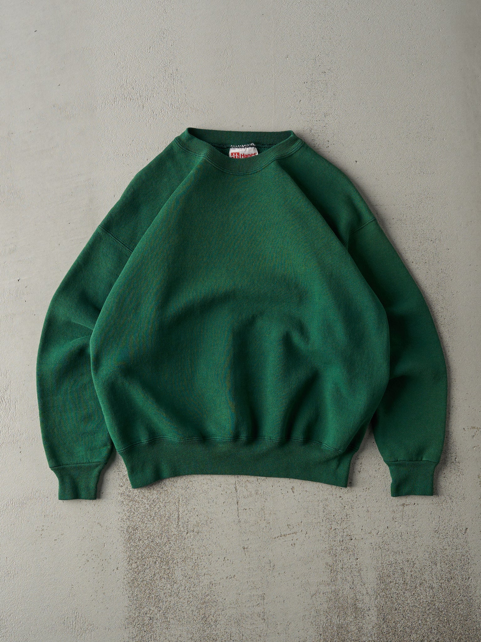 Vintage Y2K Emerald Green Blank Crewneck (M)