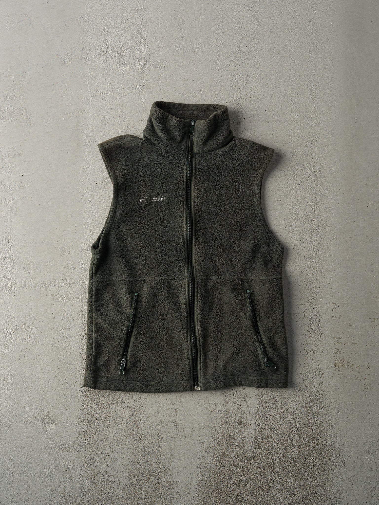 Vintage 90s Pine Green Columbia Fleece Vest (S)