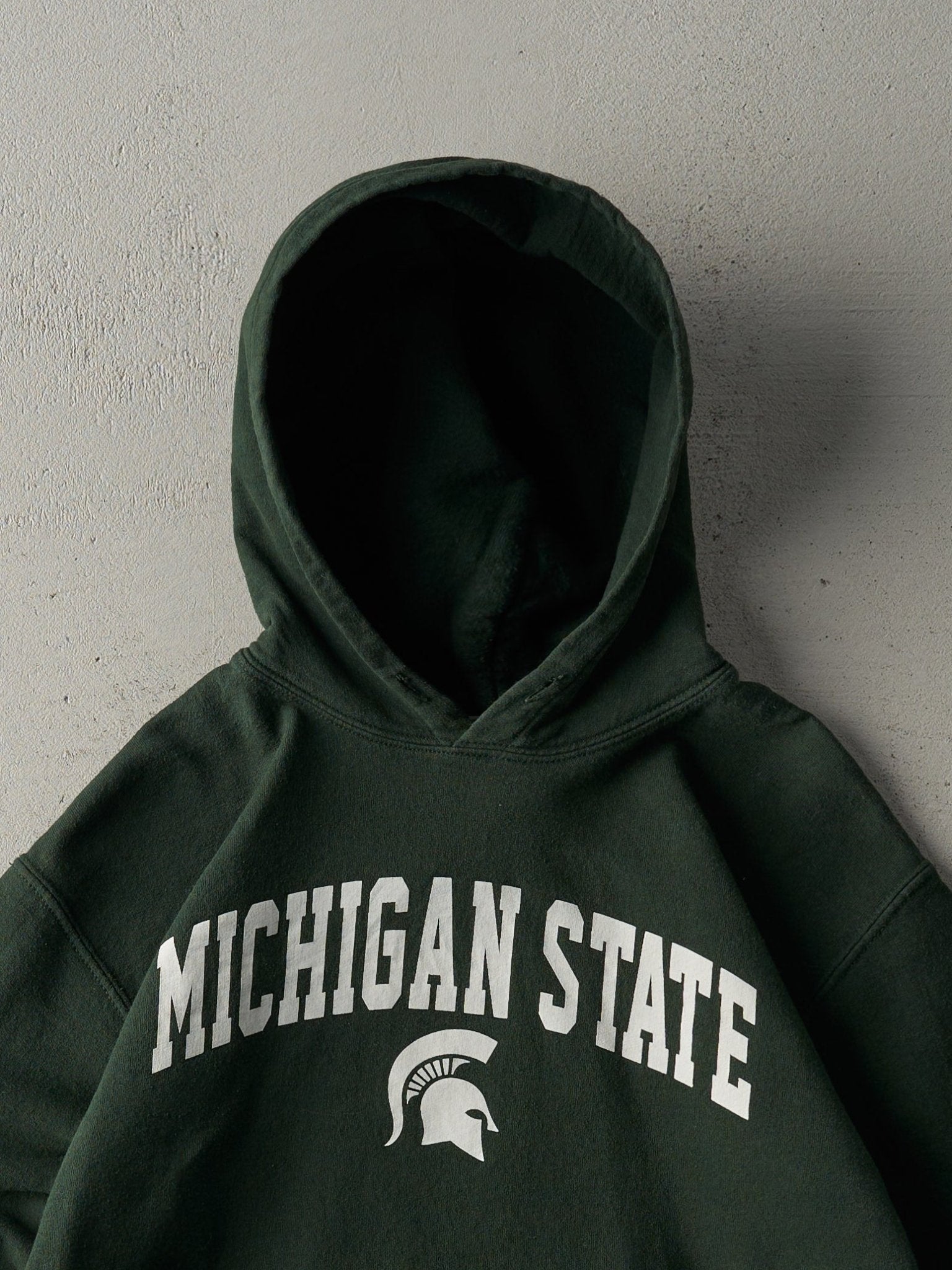 Vintage Y2K Forest Green Michigan State University Hoodie (S)
