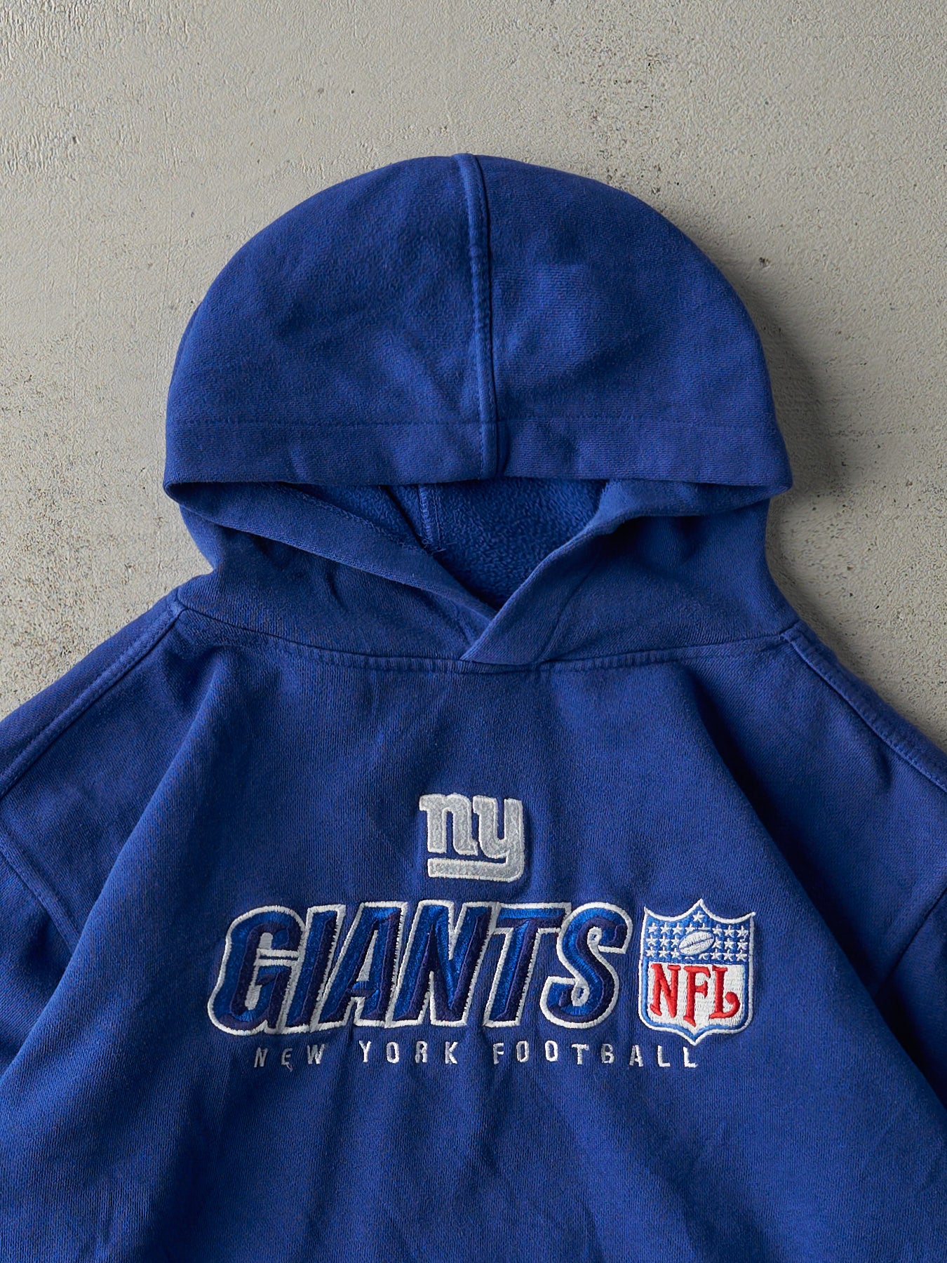Vintage 90s Royal Blue New York Giants Embroidered Hoodie (S/M)