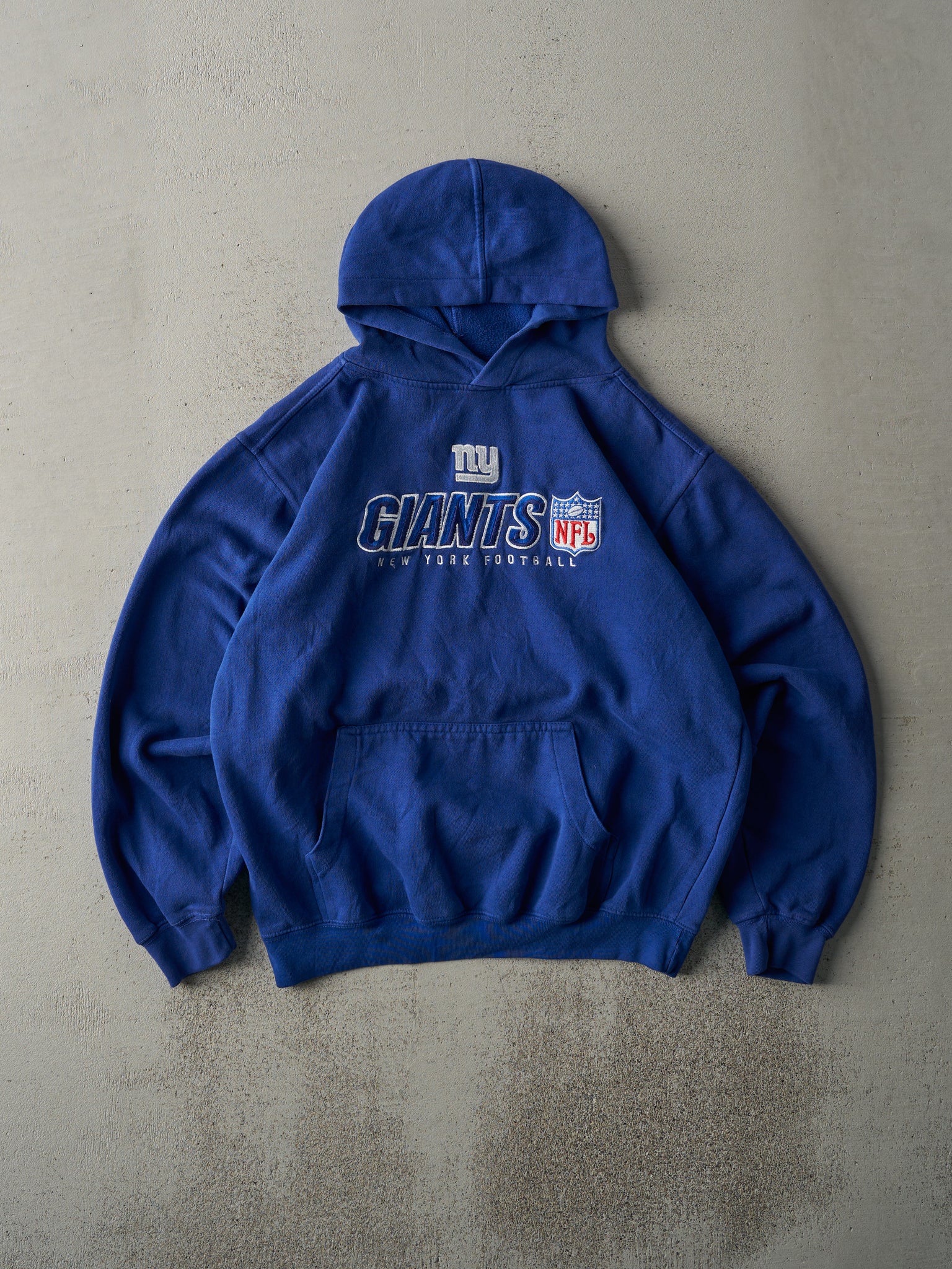 Vintage 90s Royal Blue New York Giants Embroidered Hoodie (S/M)