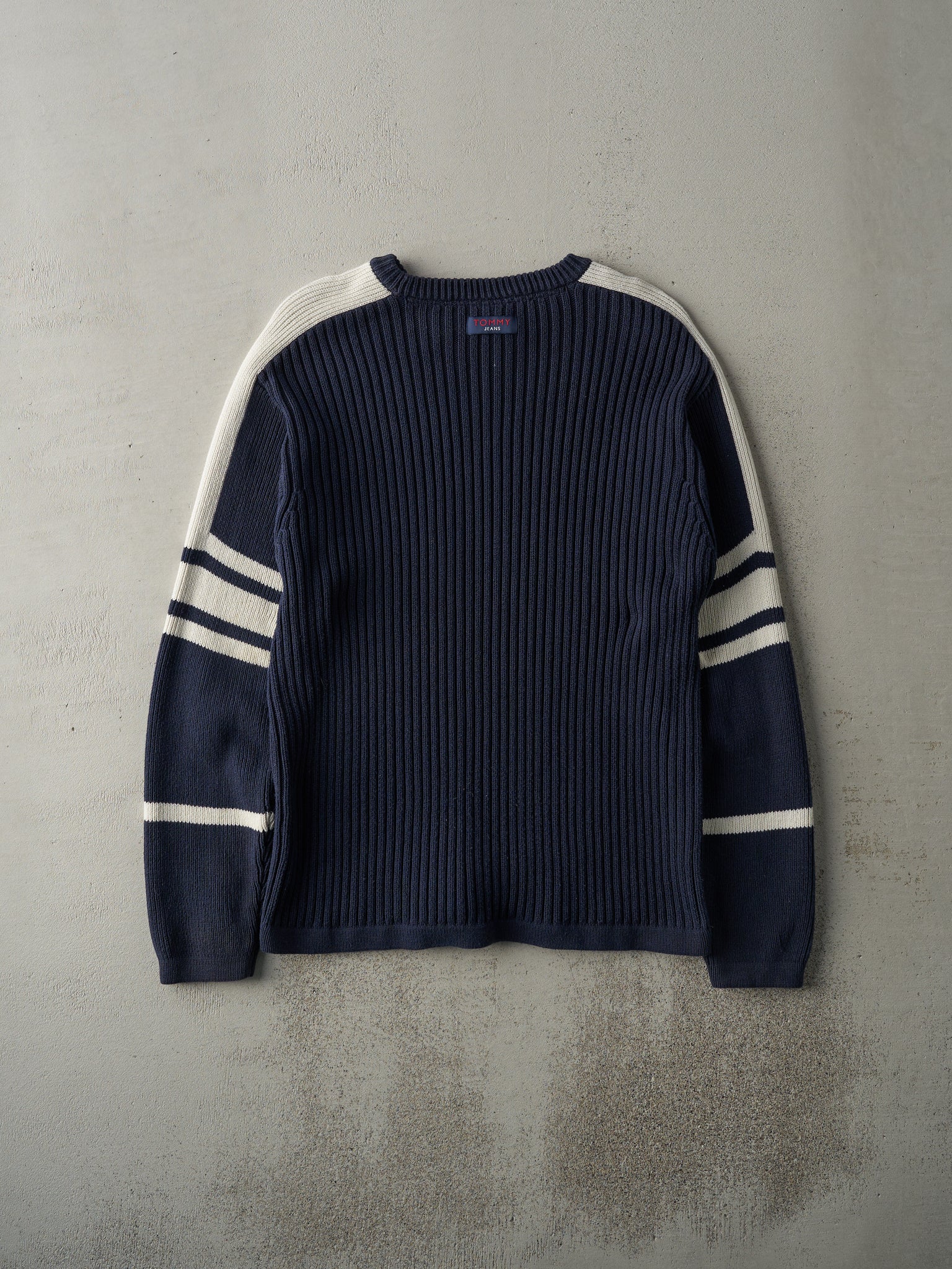 Vintage Y2K Navy Blue Tommy Jeans Knit Sweater (M)