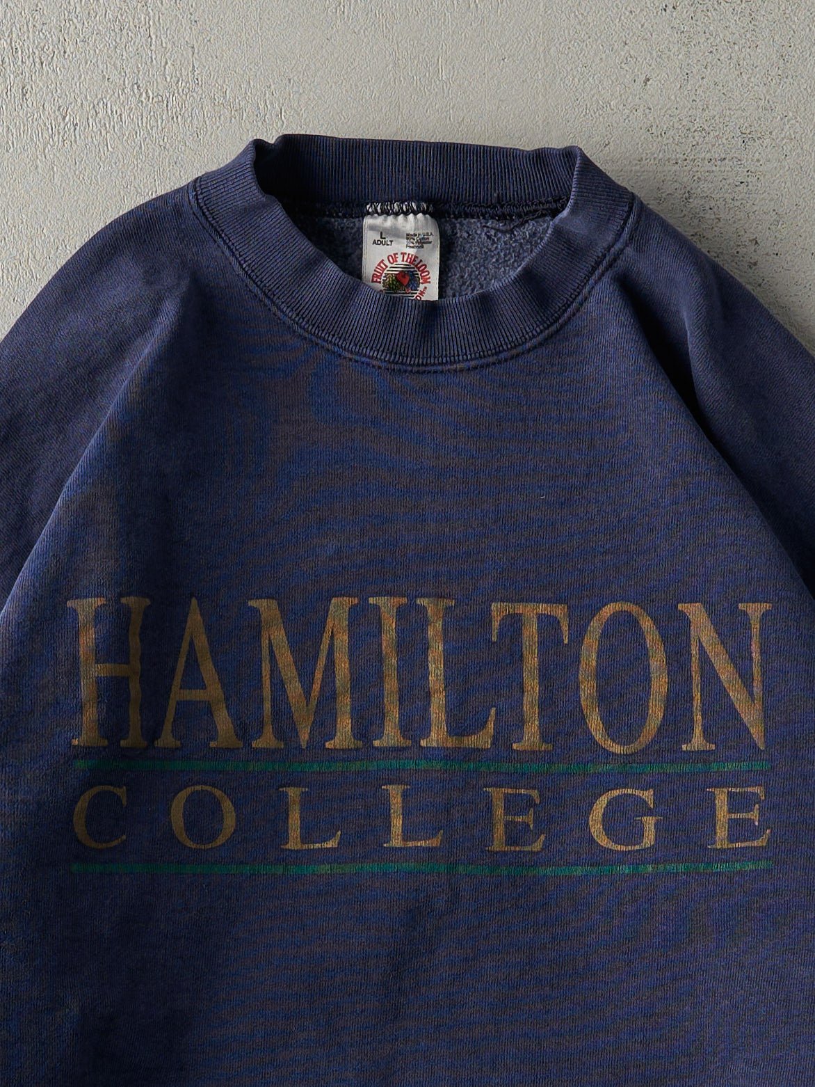 Vintage 90s Navy Blue Hamilton College Crewneck (M)
