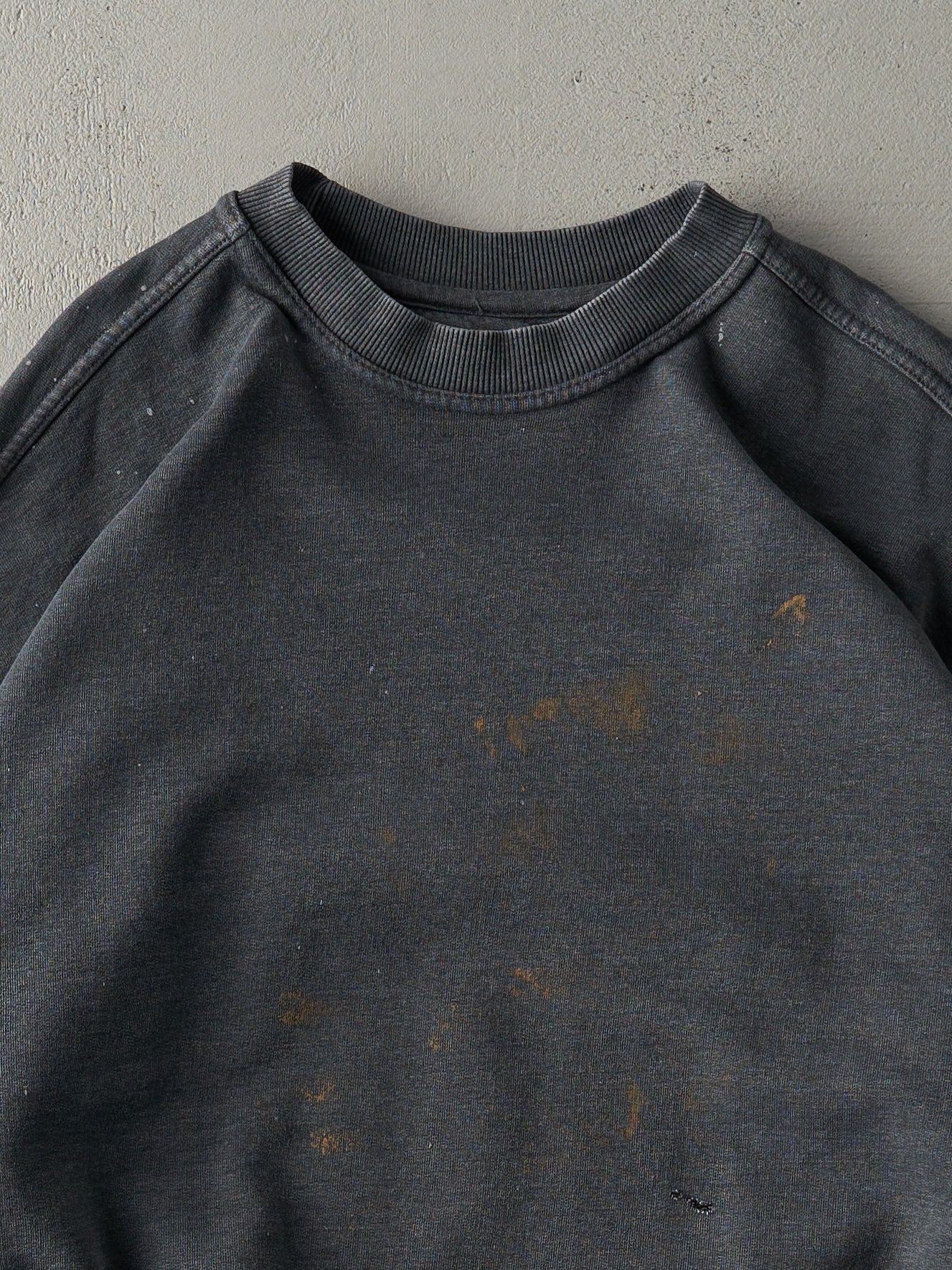 Vintage 90s Charcoal Grey Pluma by Russell Athletic Blank Crewneck (XL)