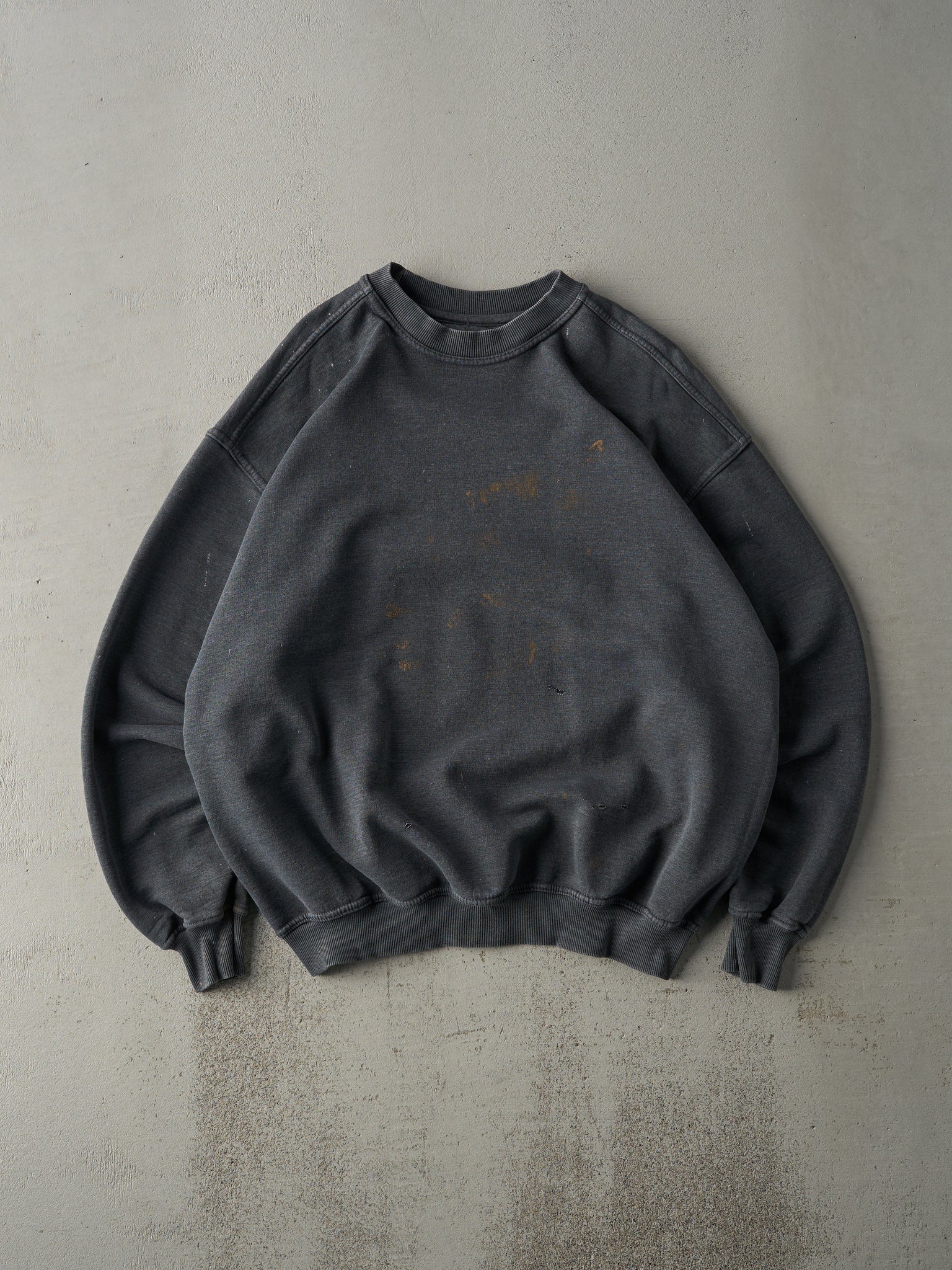 Vintage 90s Charcoal Grey Pluma by Russell Athletic Blank Crewneck (XL)