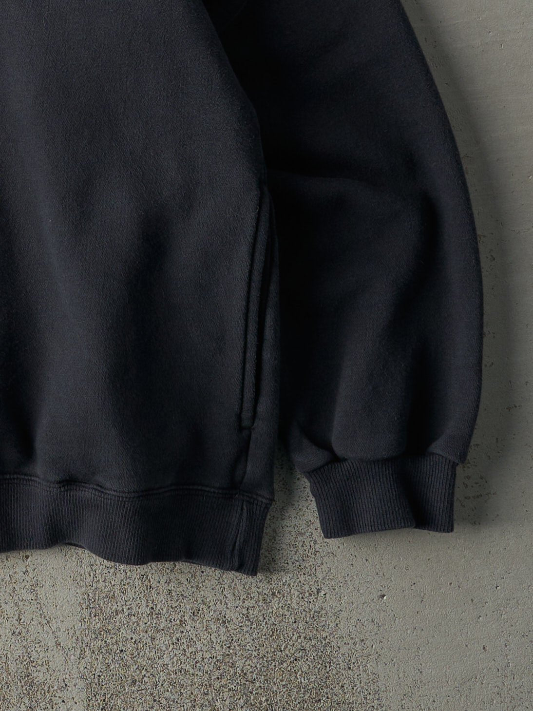 Vintage Y2K Faded Black Embroidered Adidas Logo Hoodie (L)