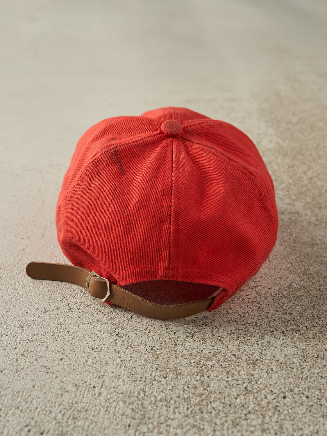 Vintage 90s Red Kelseys Embroidered Leather Strapback (O/S)