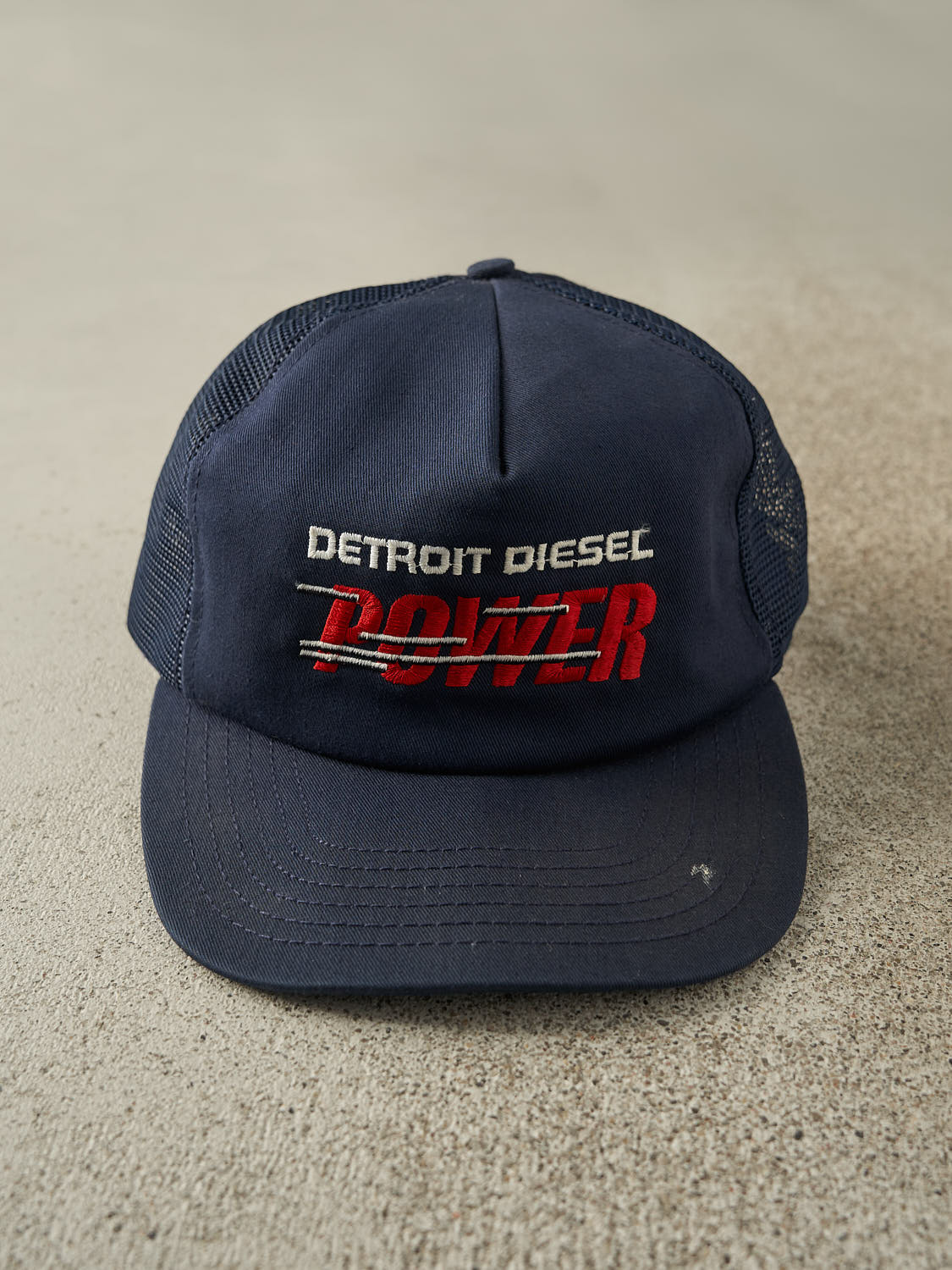 Vintage 90s Navy Blue Detroit Deisel Power Trucker Hat (O/S)
