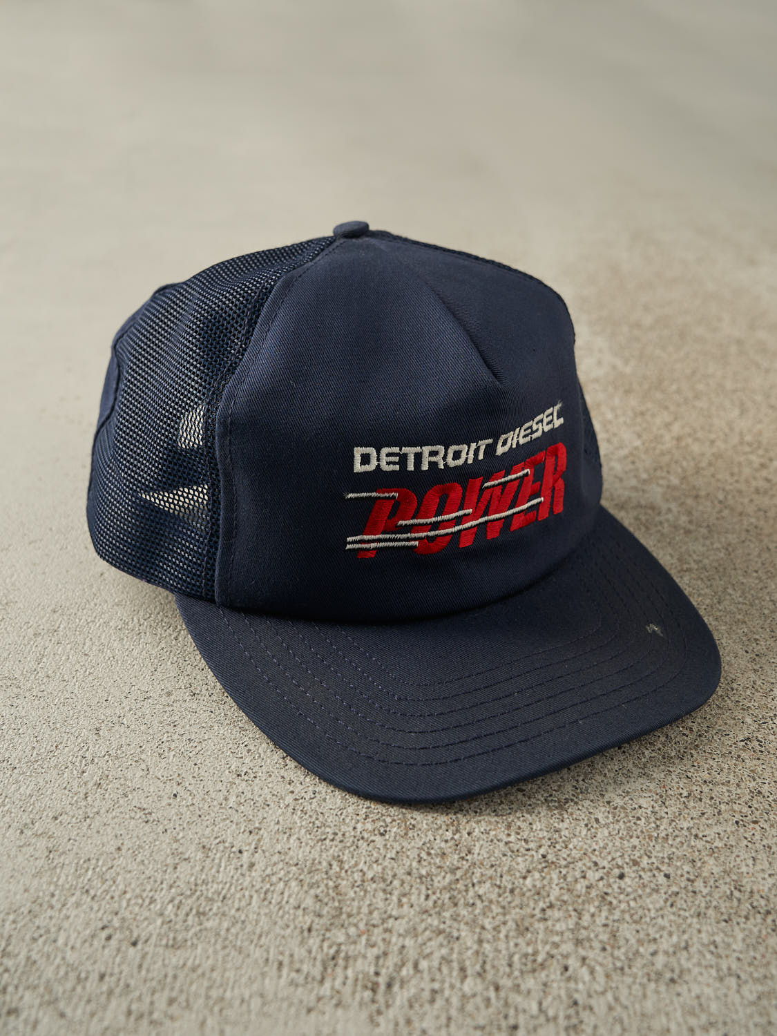 Vintage 90s Navy Blue Detroit Deisel Power Trucker Hat (O/S)