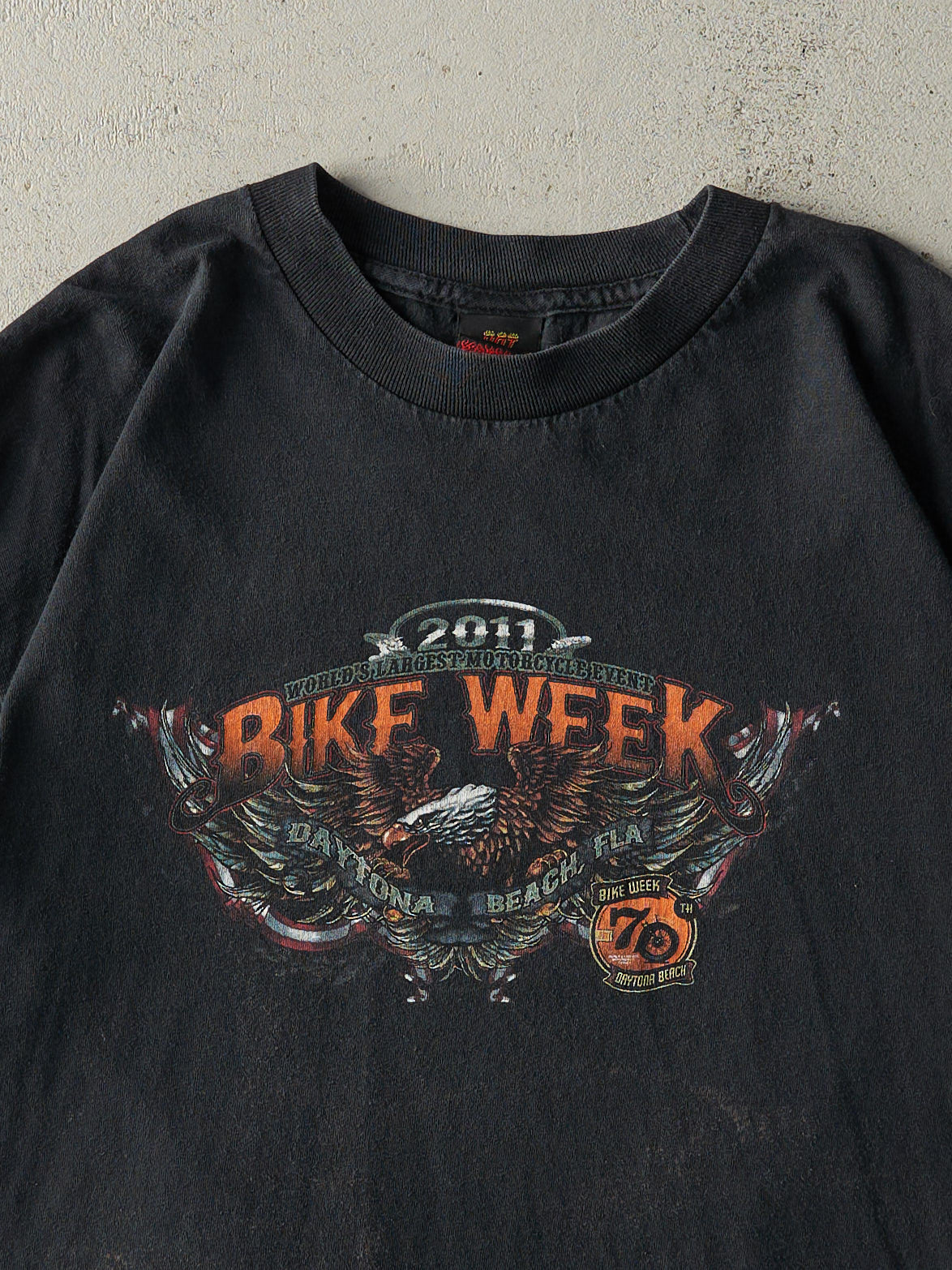 Vintage 11' Black Daytona Beach Bike Week Tee (M/L)