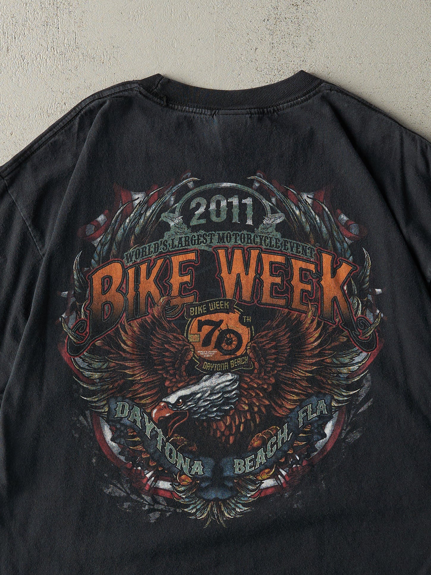 Vintage 11' Black Daytona Beach Bike Week Tee (M/L)