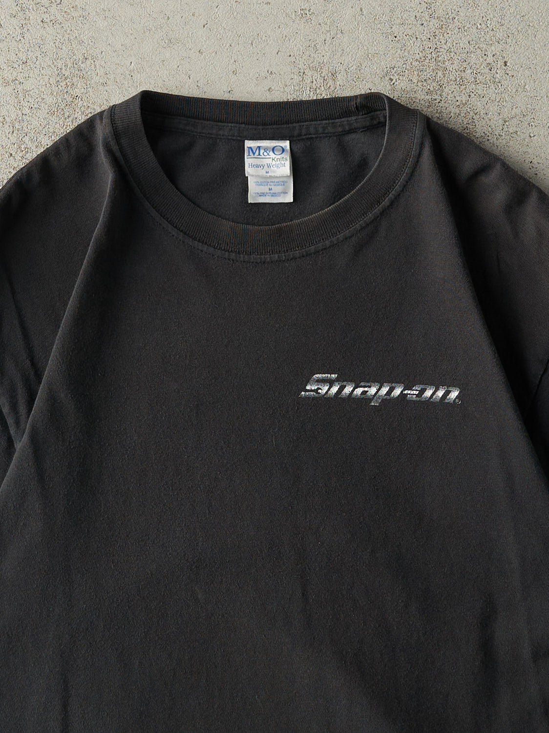 Vintage Y2K Black Snap On Racing Tee (S)