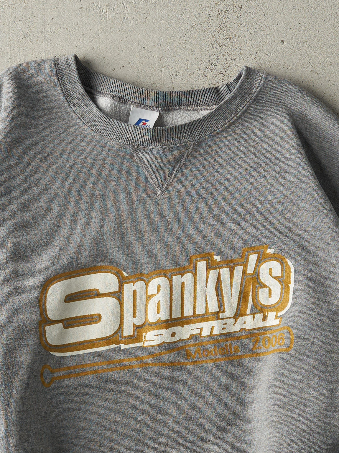 Vintage 06' Grey Spanky's Softball Russell Athletic Crewneck (L/XL)