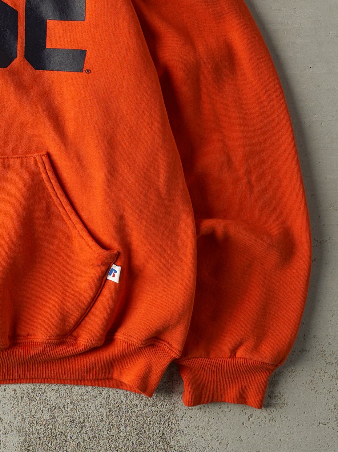 Vintage Y2K Orange Syracuse University Russell Athletic Hoodie (M)