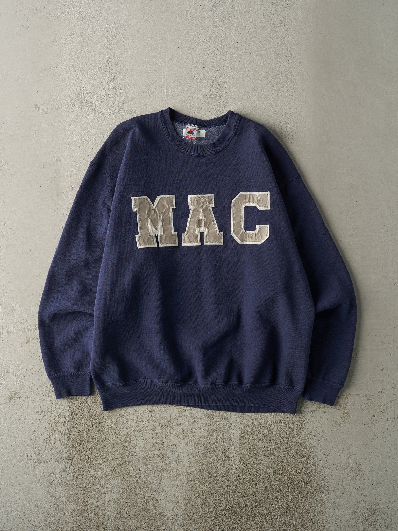 Vintage 90s Navy Blue MAC Crewneck (L)