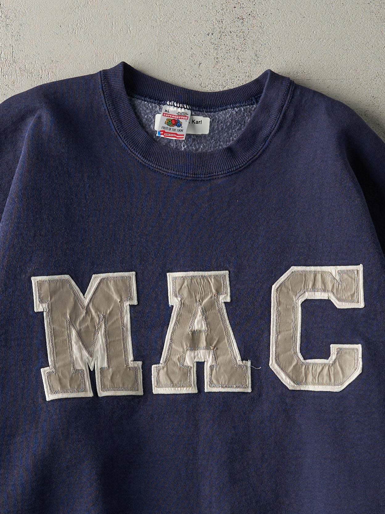 Vintage 90s Navy Blue MAC Crewneck (L)
