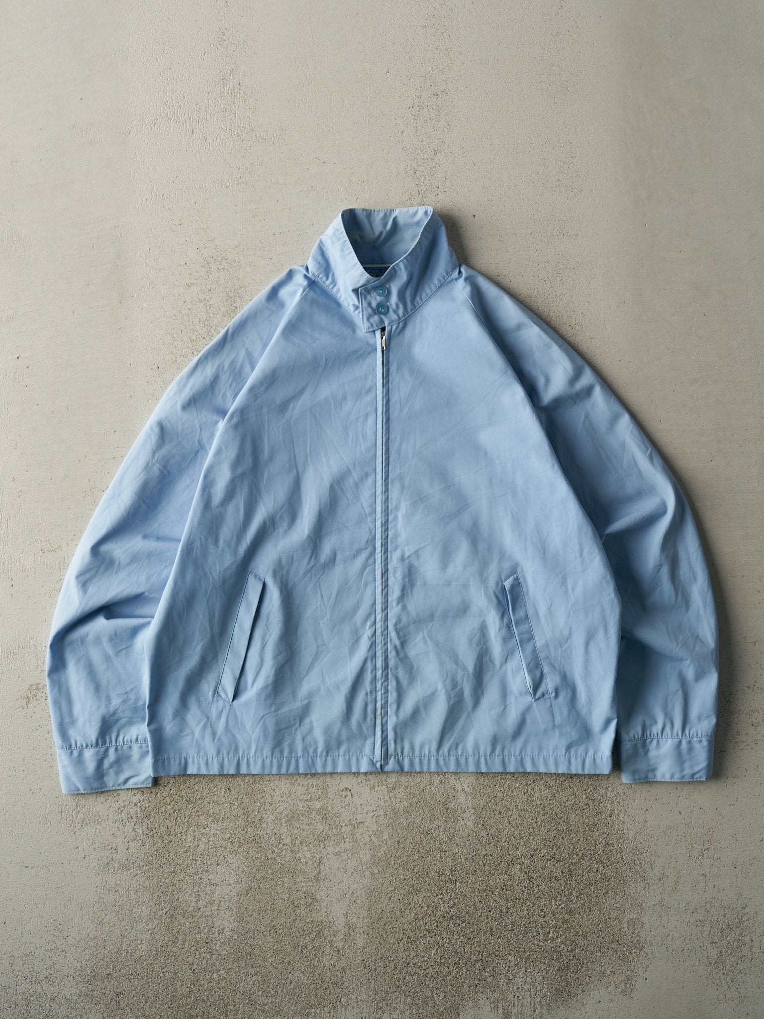 Vintage 80s Baby Blue Harrington Jacket (L)