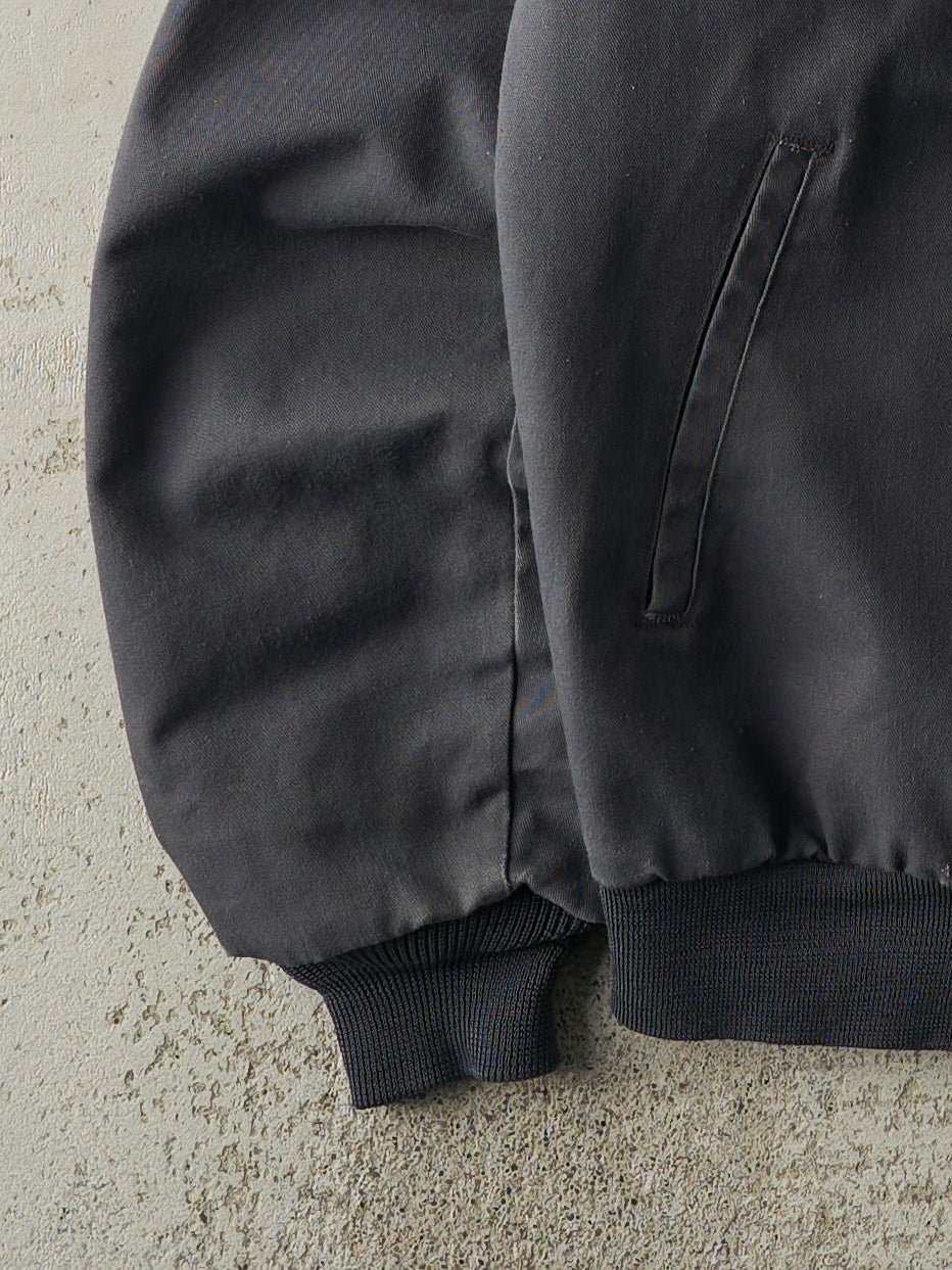 Vintage 90s Charcoal Grey Bomber Style Workwear Jacket (M)
