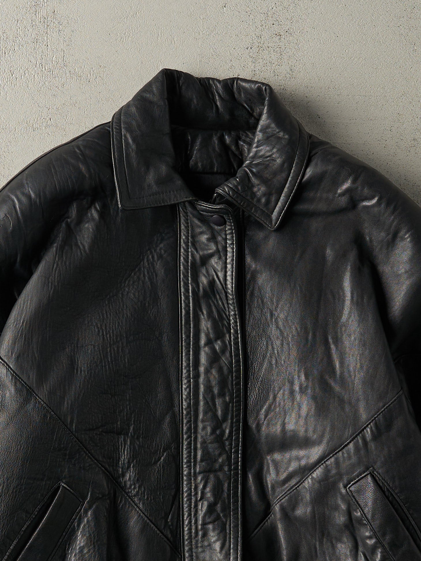 Vintage 90s Black Danier Leather Jacket (S/M)
