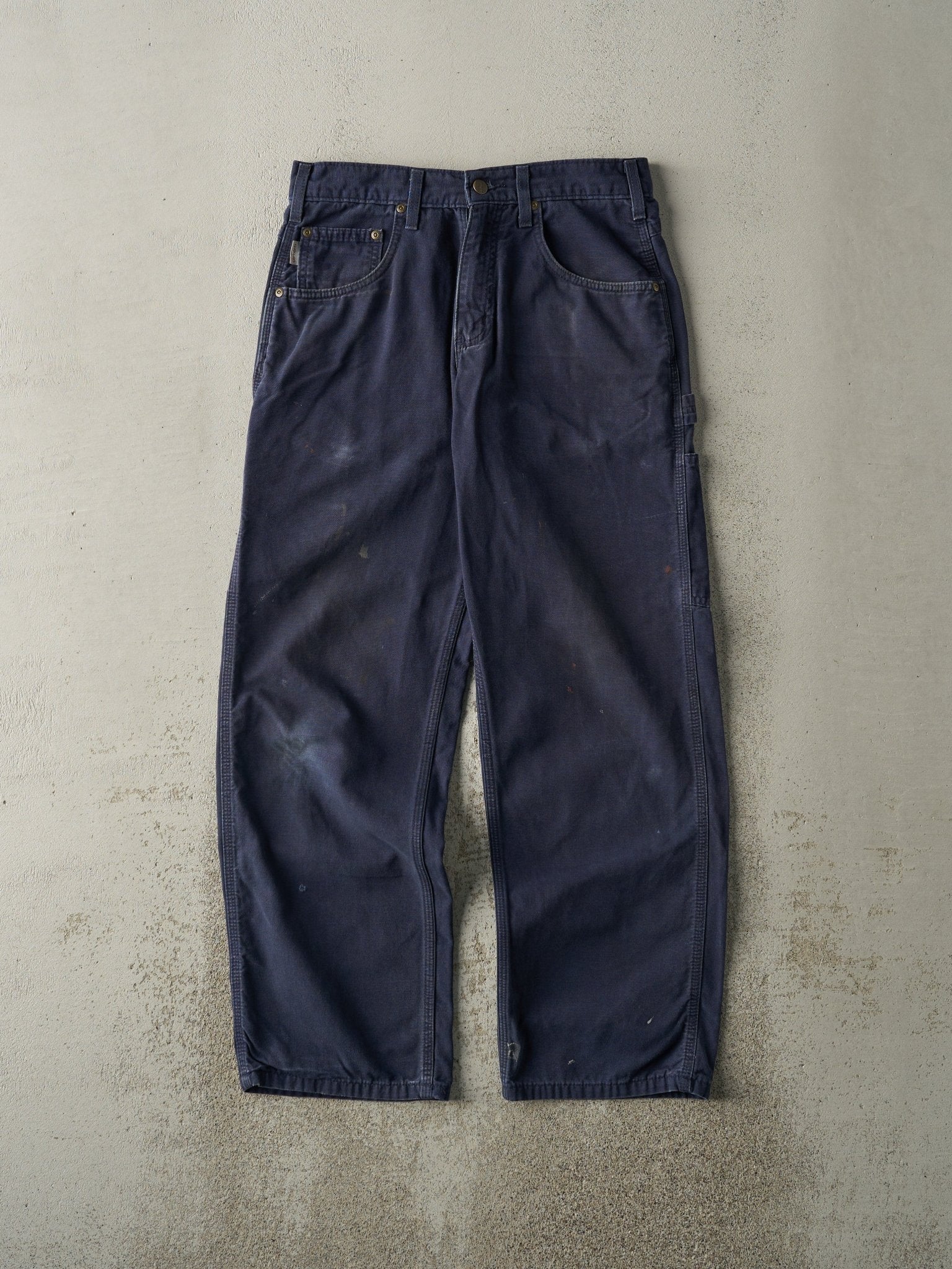 Vintage Y2K Navy Blue Carhartt Carpenter Pants (29.5x30)