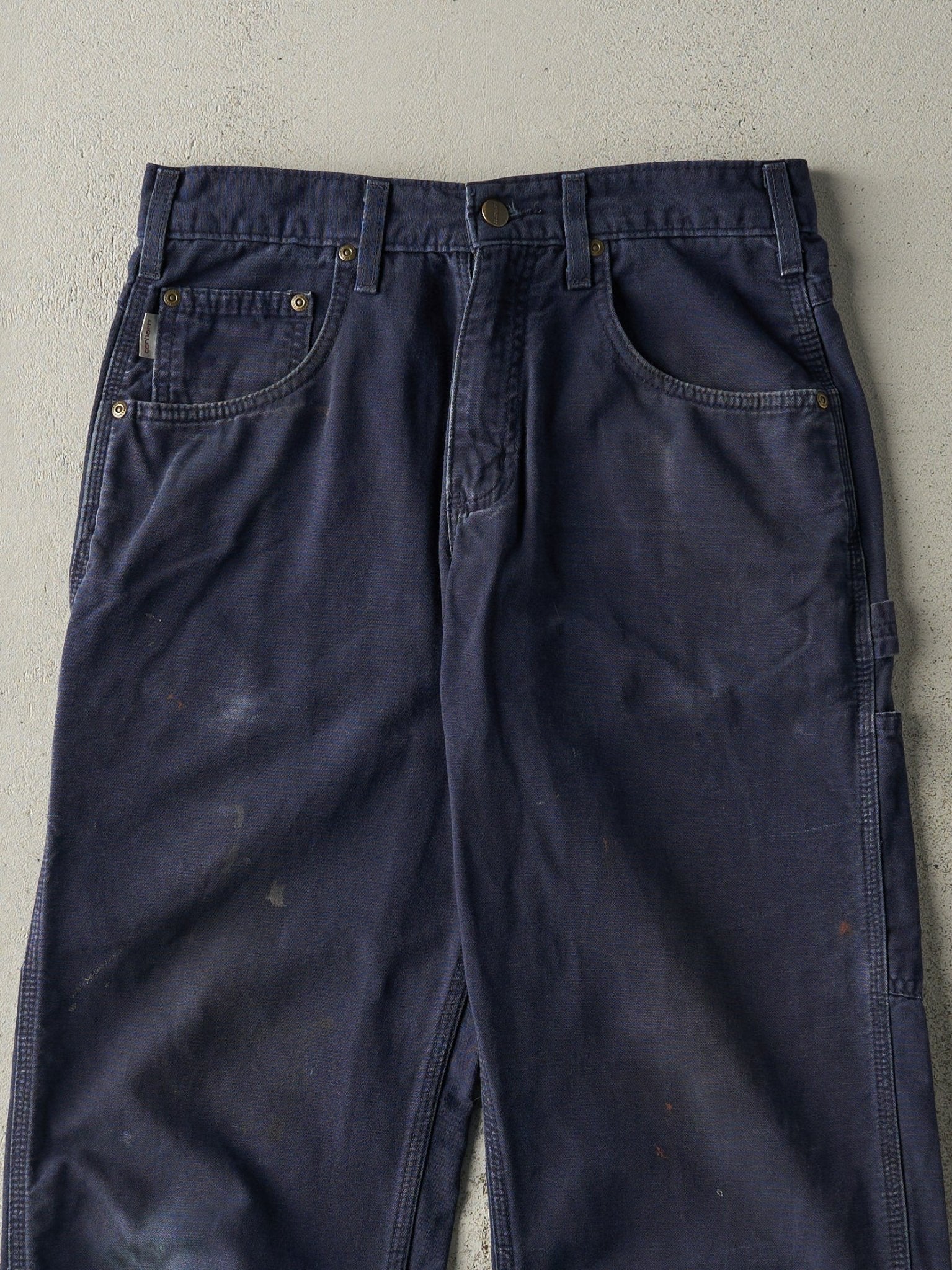 Vintage Y2K Navy Blue Carhartt Carpenter Pants (29.5x30)