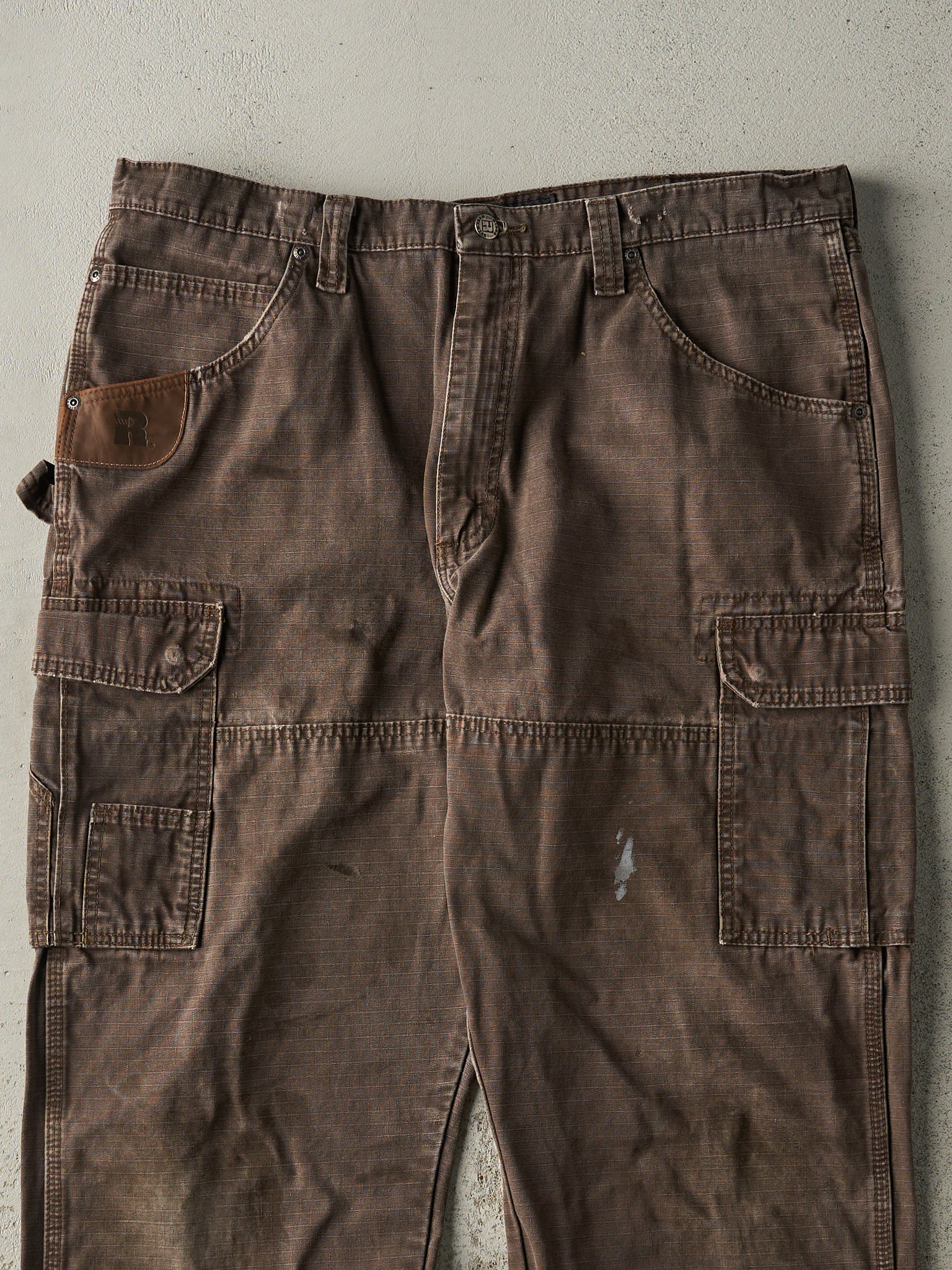 Vintage Y2K Brown Ripstop Wrangler Riggs Double Knee Carpenter Pants (37.5x30.5)