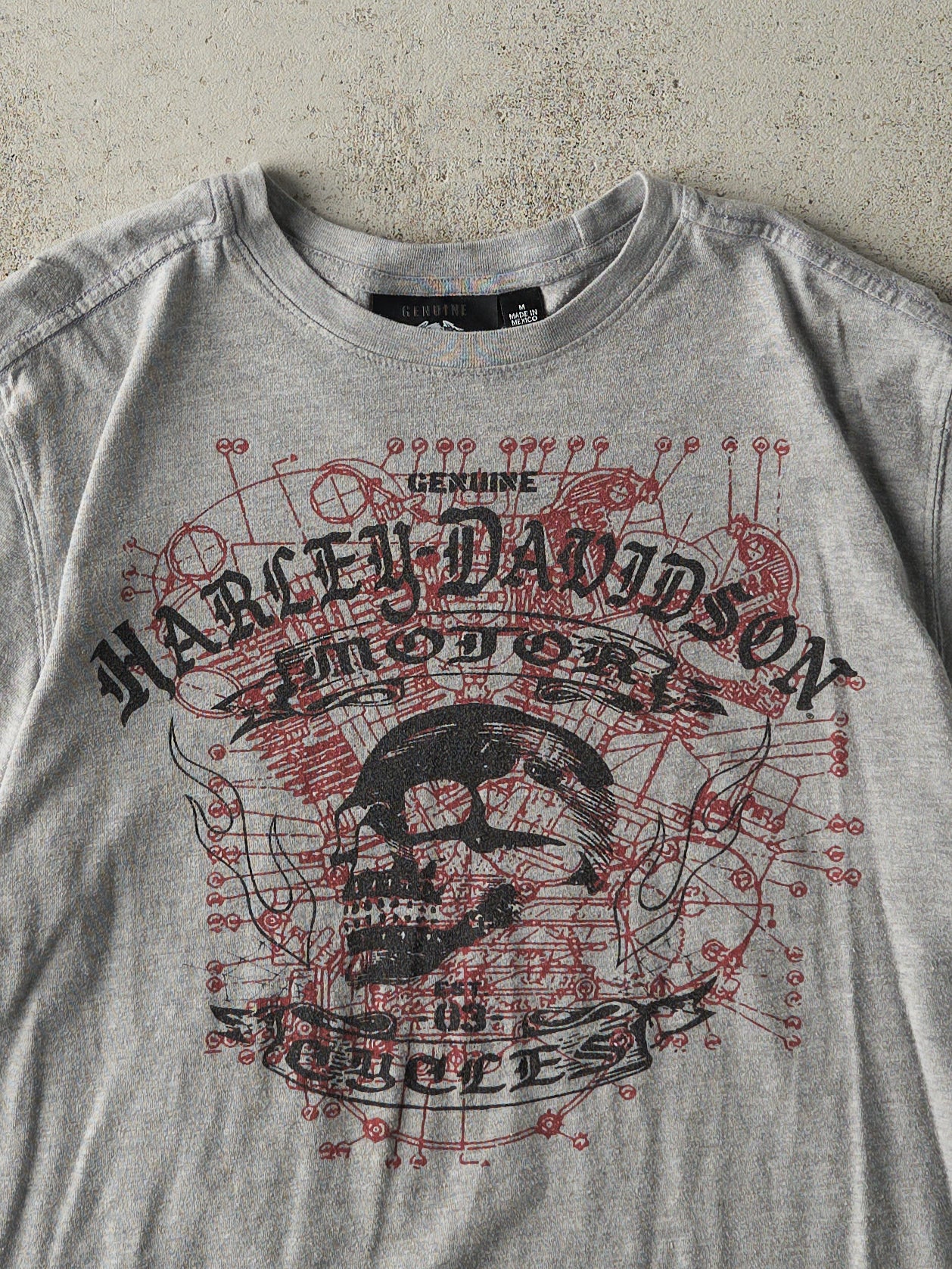 Vintage Y2K Grey Harley Davidson Tee (M)