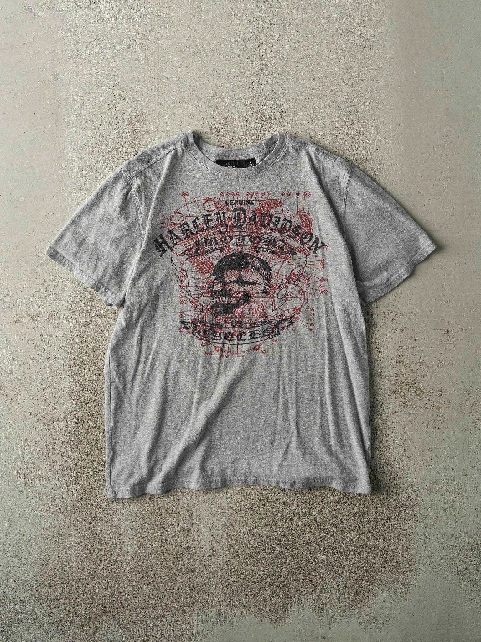 Vintage Y2K Grey Harley Davidson Tee (M)