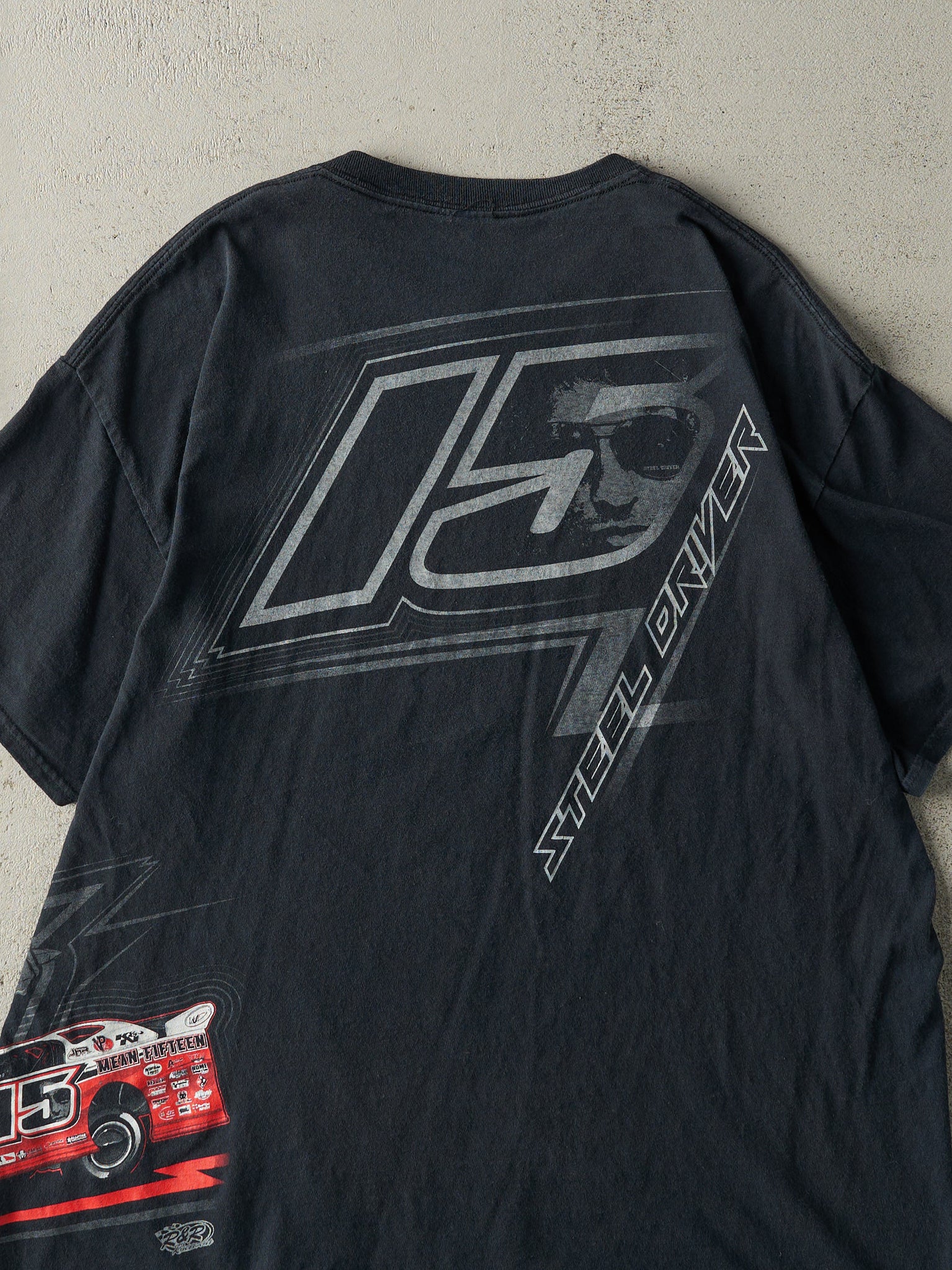 Vintage Y2K Black Jon Henry Racing Tee (L)