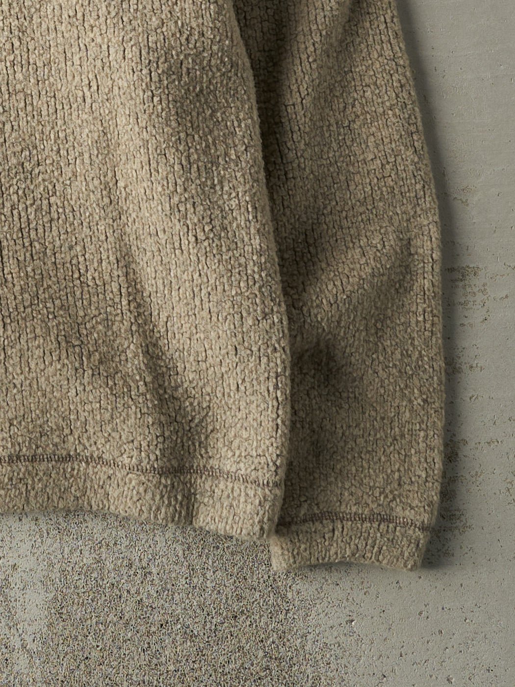 Vintage 90s Beige Wind River Quarter Button Fleece Sweatshirt (M/L)
